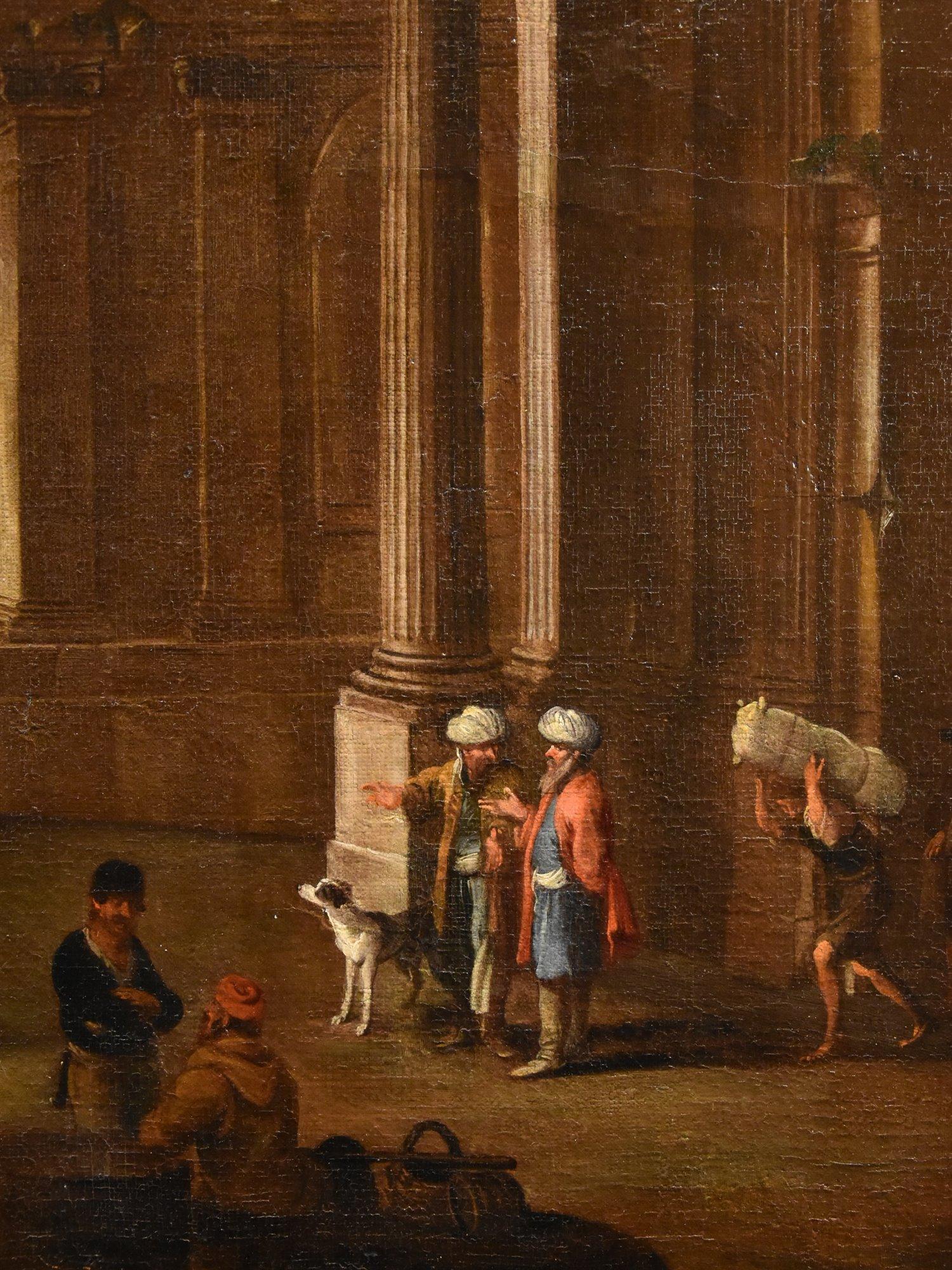 Landschaft Capriccio Salucci Gemälde 17. Jahrhundert Öl auf Leinwand Alter Meister Italien im Angebot 6