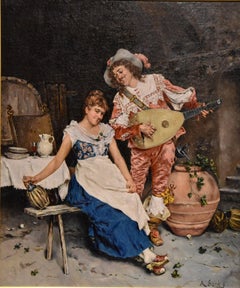 Oil Painting Pair by Alessandro Sani "Flirtation"