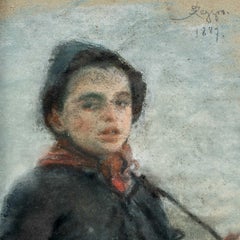 Alessandro Zezzos (Veristischer Maler) - Figurenmalerei des 19. Jahrhunderts - Junger Verkäufer