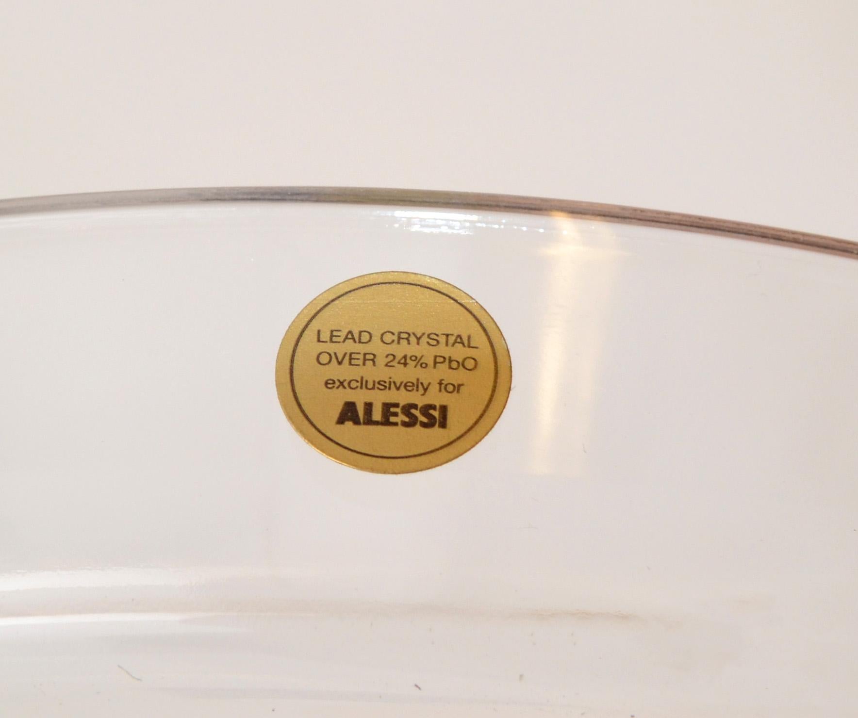 Alessi „ Hors d''oeuvres Service“ aus Kristallglas, entworfen von Ettore Sottsass im Angebot 4
