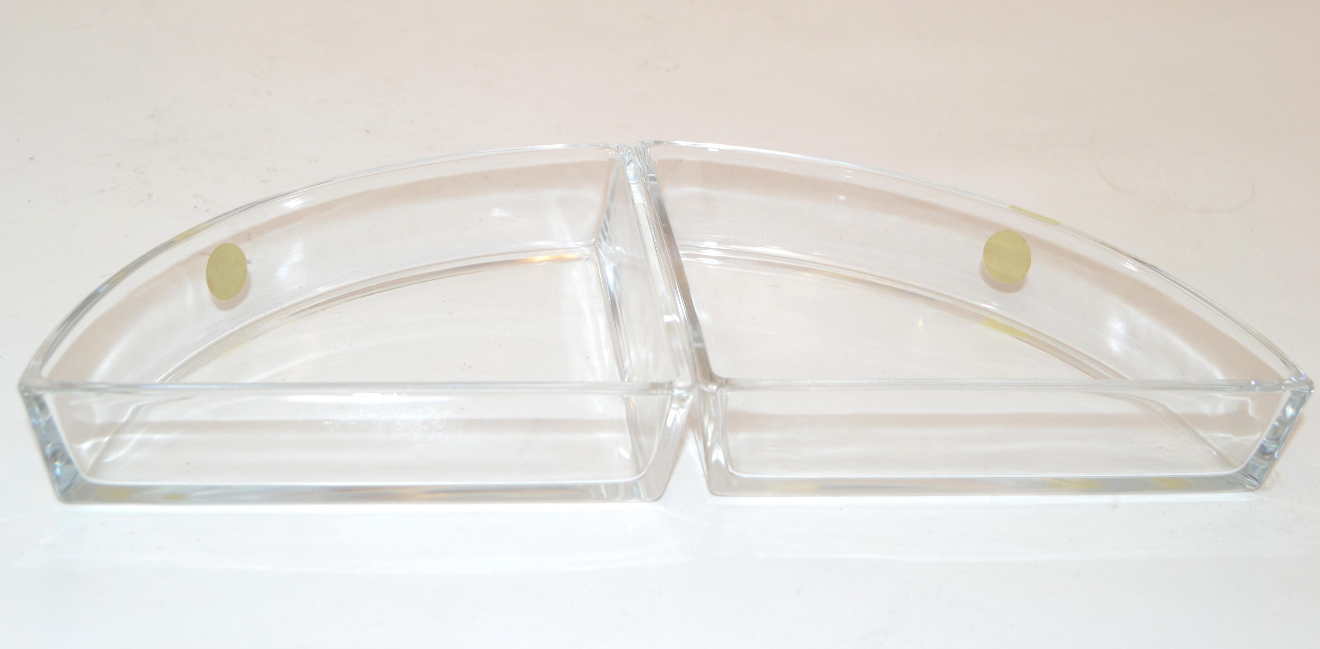 Alessi „ Hors d''oeuvres Service“ aus Kristallglas, entworfen von Ettore Sottsass (Handgefertigt) im Angebot