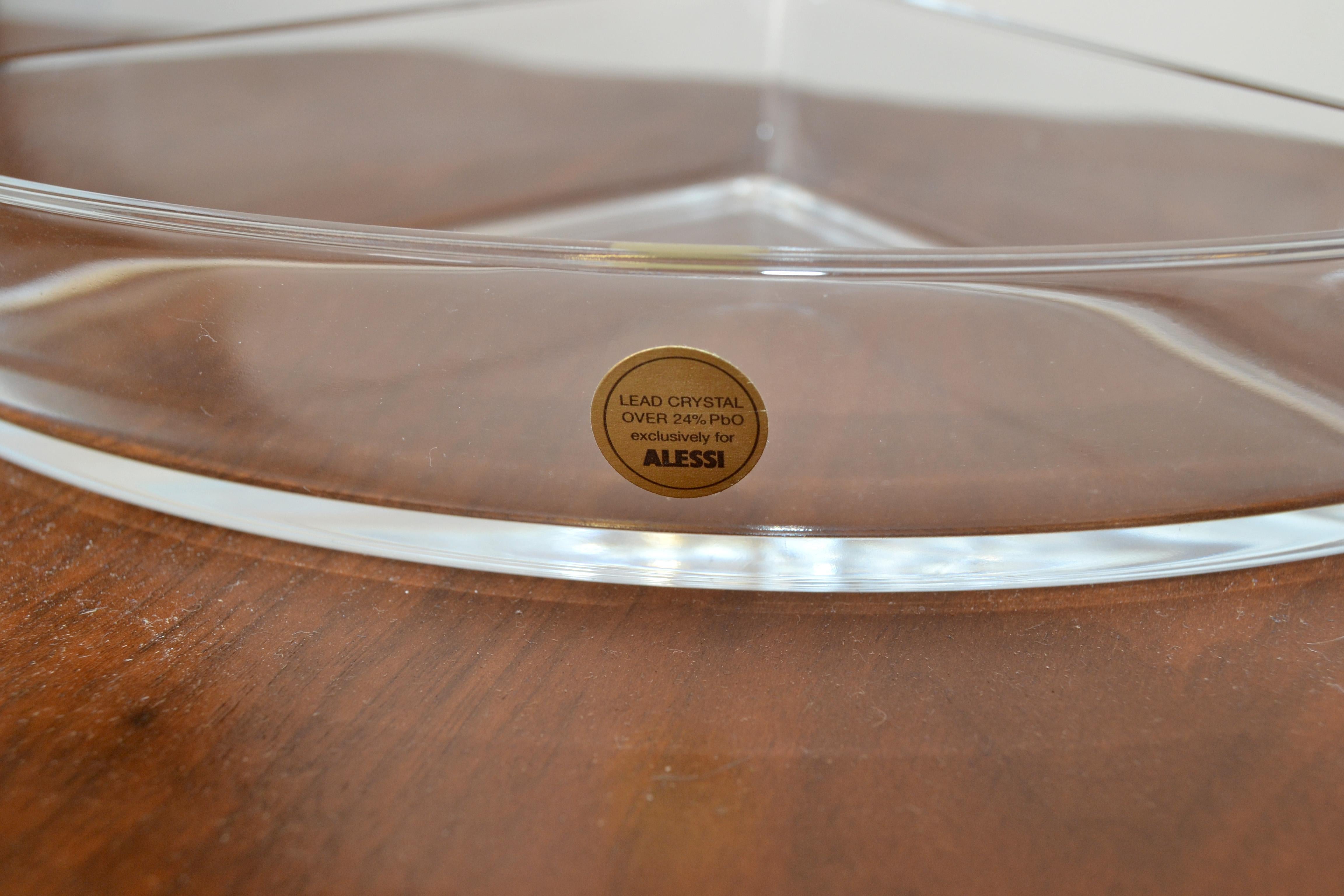 Alessi „ Hors d''oeuvres Service“ aus Kristallglas, entworfen von Ettore Sottsass im Angebot 1