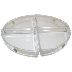 Alessi Servicio de Entremeses 4 Piezas Cristal Diseñado Ettore Sottsass