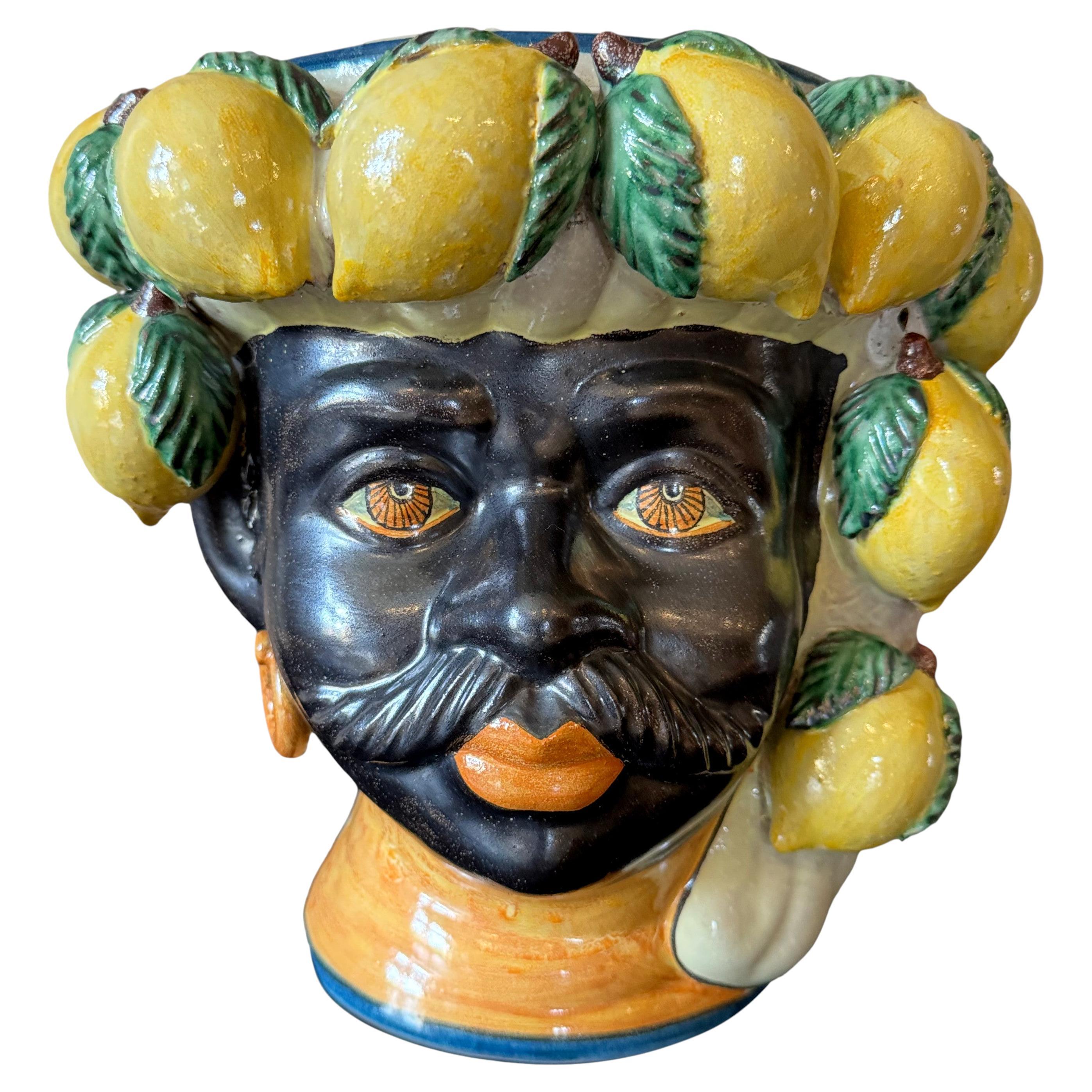 ALESSI Jardinière mauresque en céramique, fin C.C.