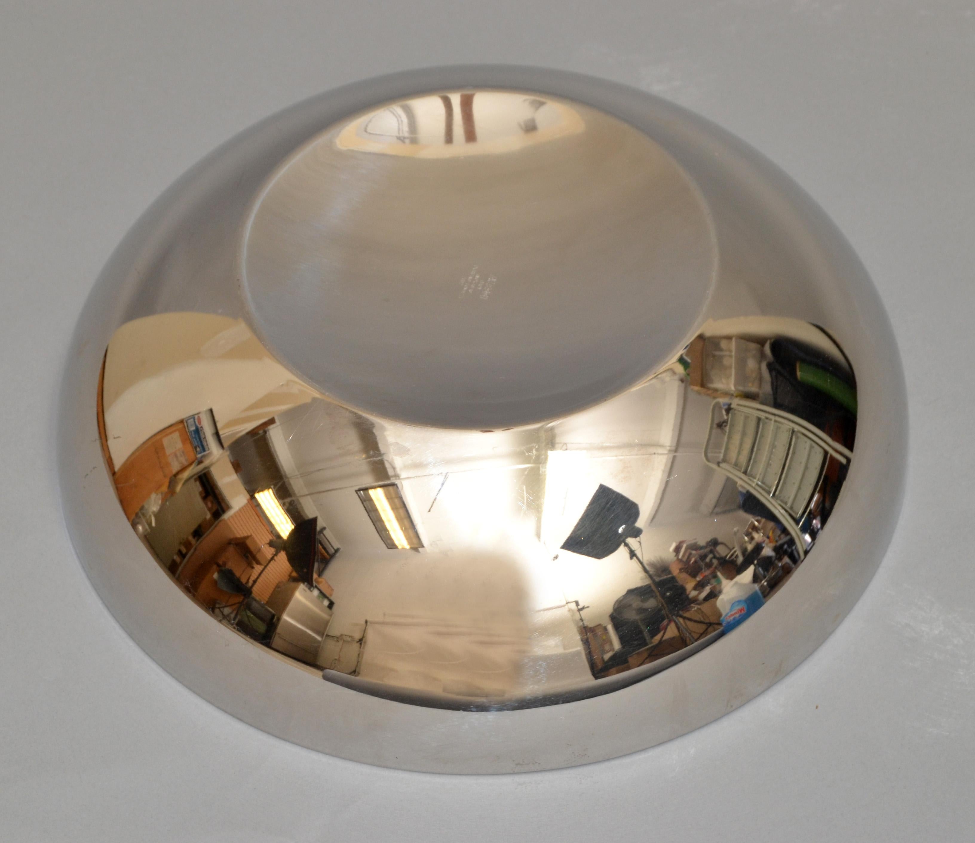 Poli Bol de service mural double en acier inoxydable 18/10 Alessi Durbino Lomazzi, Italie en vente
