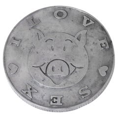 Alessi Italy production in years '90 "i love sex" by E.Giovannoni design, trivet