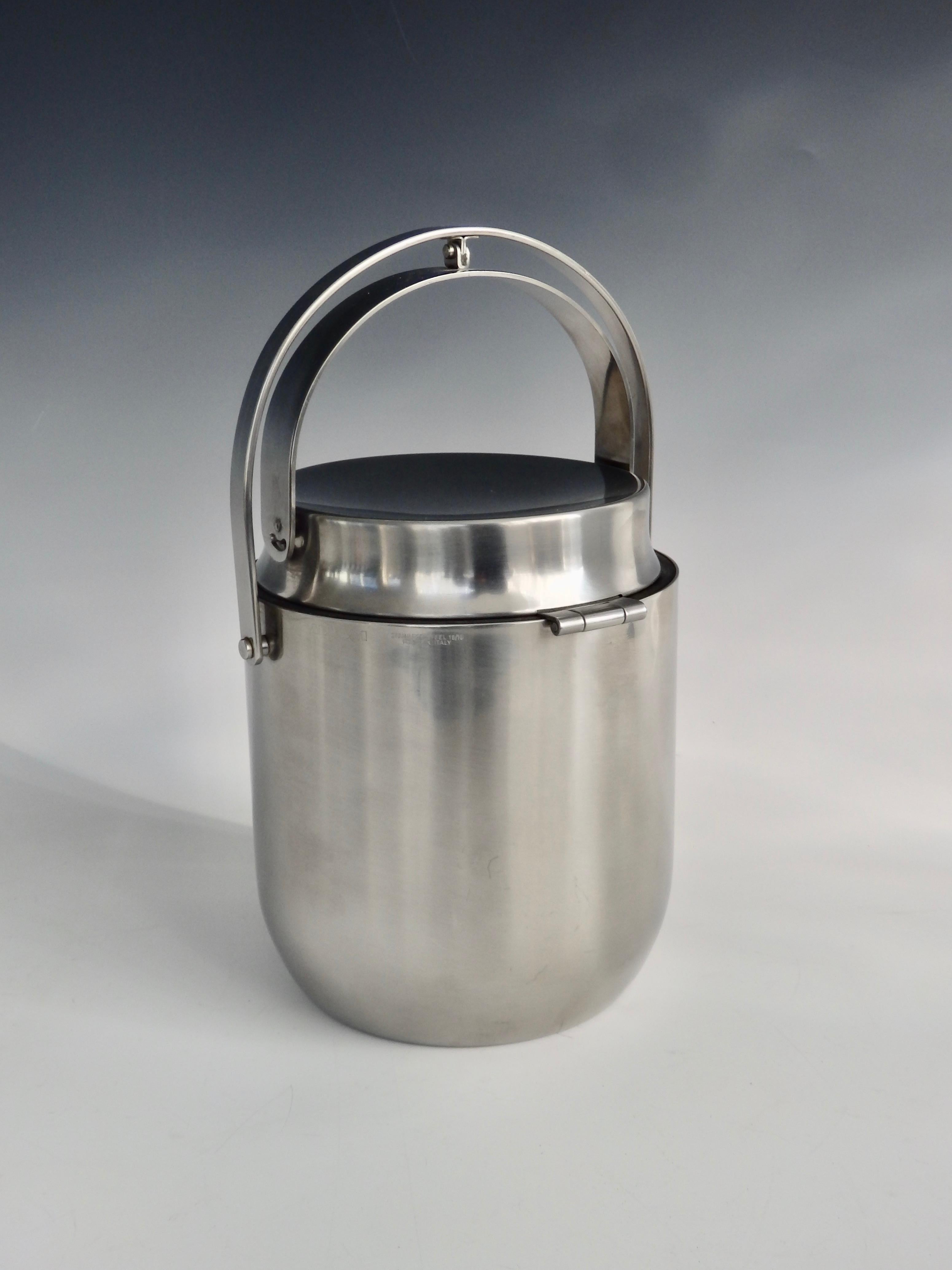 stainless steel ice bucket with lid