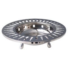 Alessi Stainless Steel Cutout Skyscraper Footed Trinket Bowl or Centerpiece