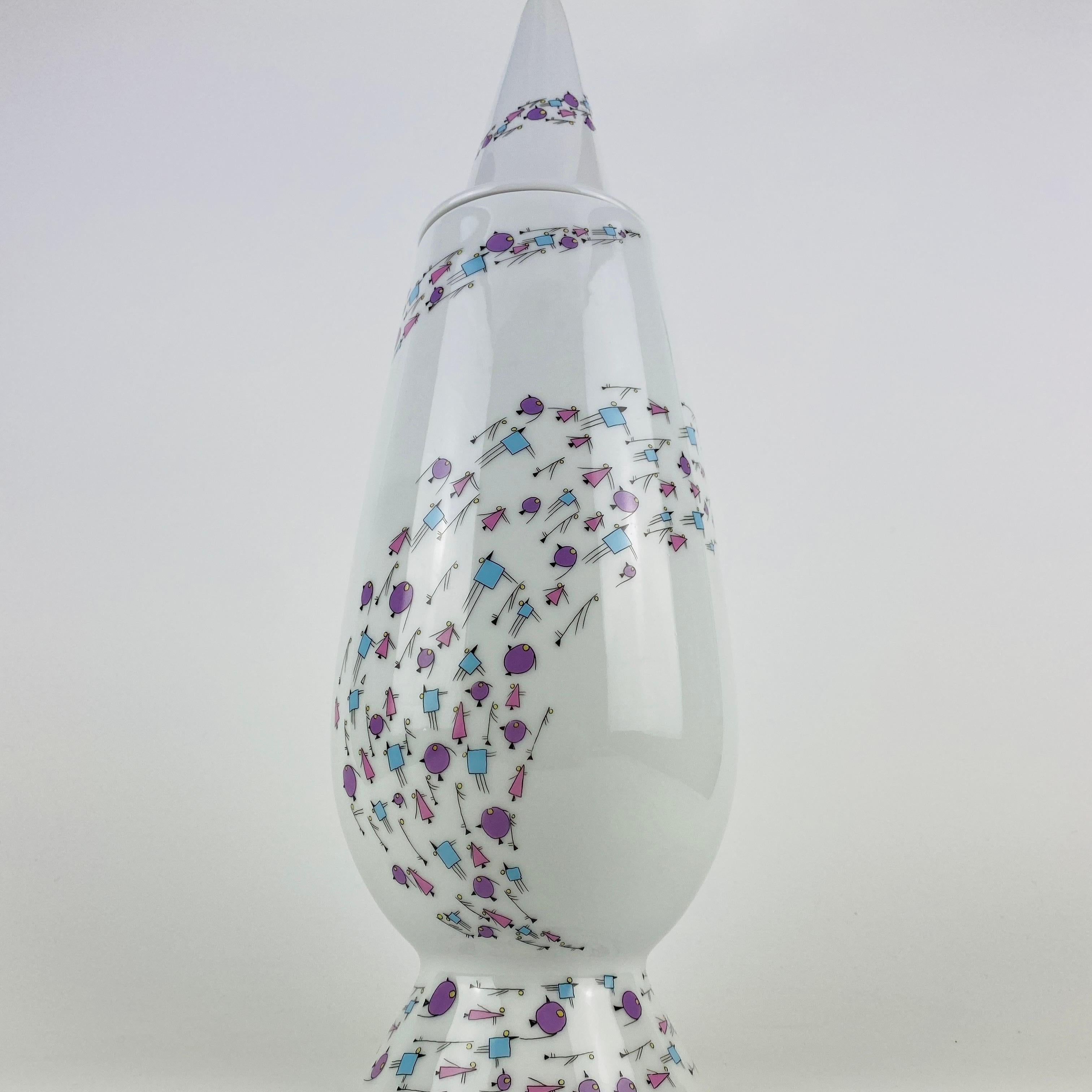 Mid-Century Modern Vase Alessi Tendentse de Giorgio Rava pour A. Mendini, Série 100 % maquillage N69 en vente