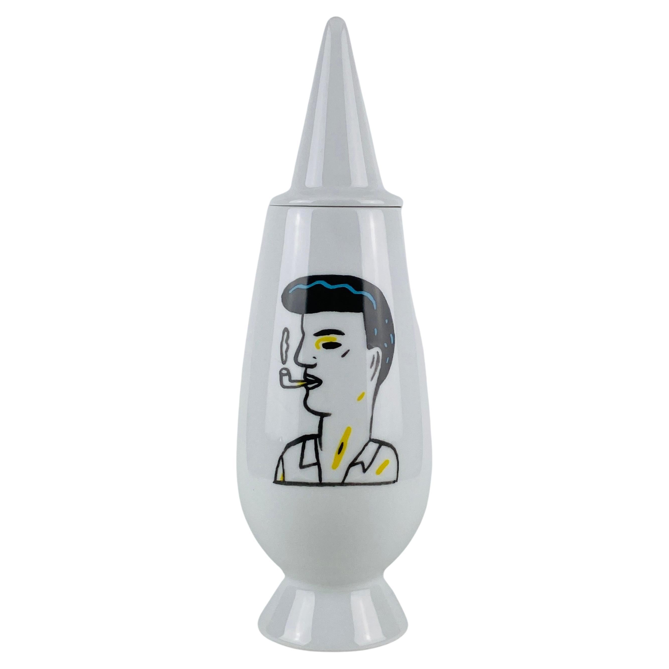 Alessi Tendentse Vase by Guillermo Tejeda for A. Mendini 100% Make-Up Series N83