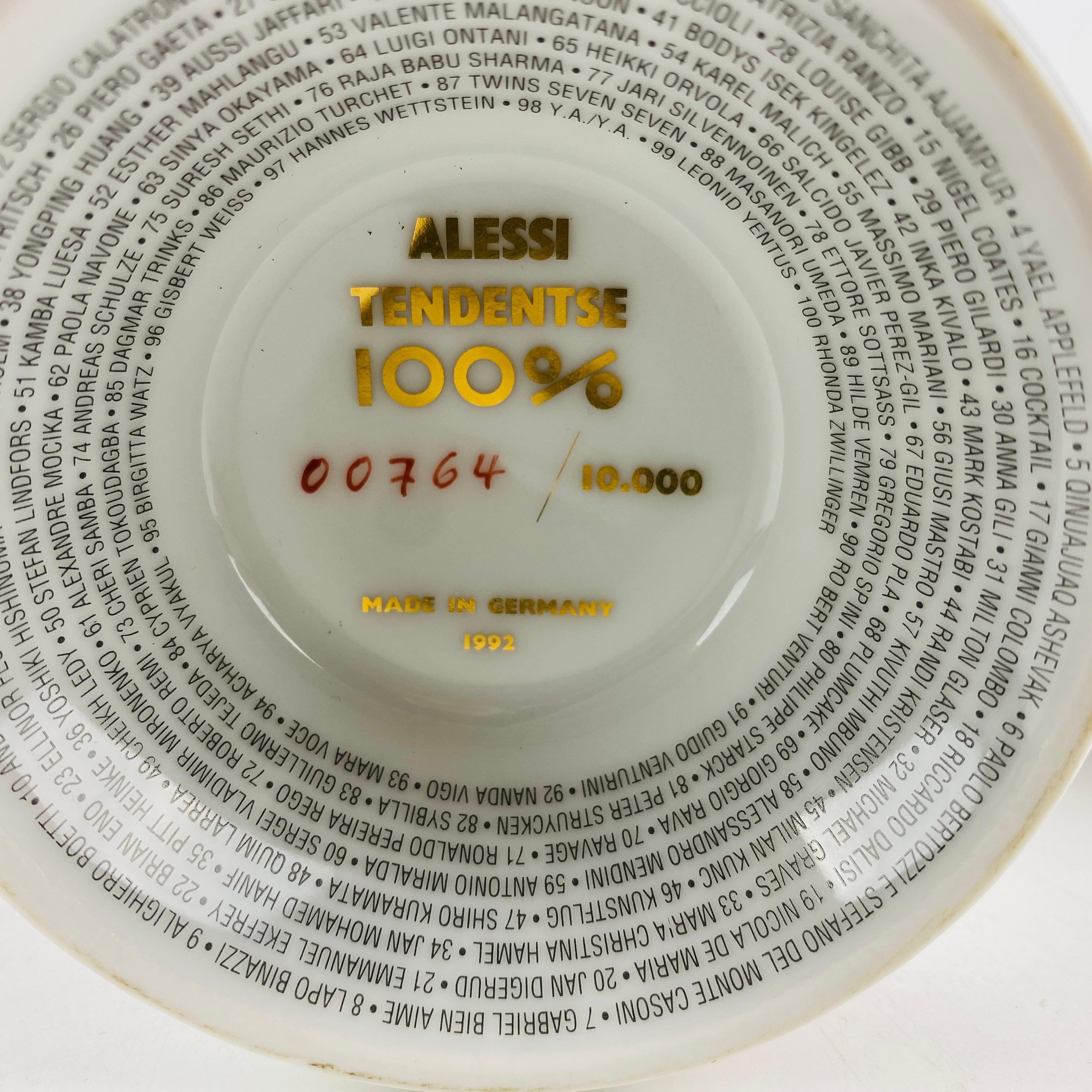 Porcellana Vaso Alessi Tendentse di Lapo Binazzi per A. Mendini 100% Make-Up Serie N8 in vendita