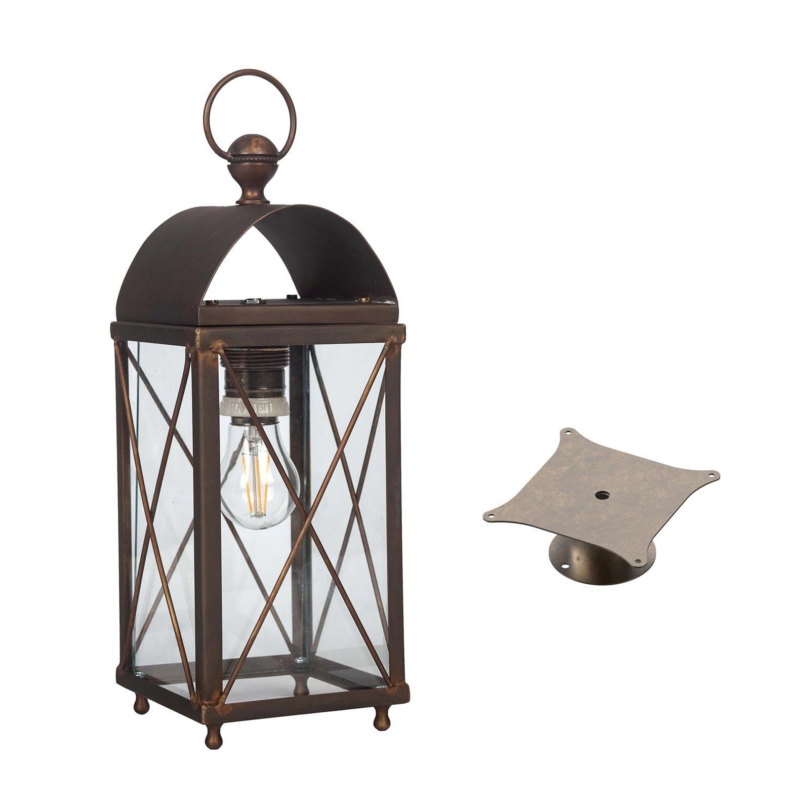 Description

Alessia is the brass and glass lantern with elegant and romantic taste. Burnished brass and glass are the stars of this lantern that recalls the old-fashioned taste of candle lighting.

The uniqueness of Alessia's design makes it a true