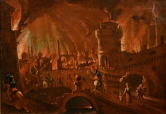 Trojan Landscape De Marchis Old master 18th Century Paint Oil on canvas Italy