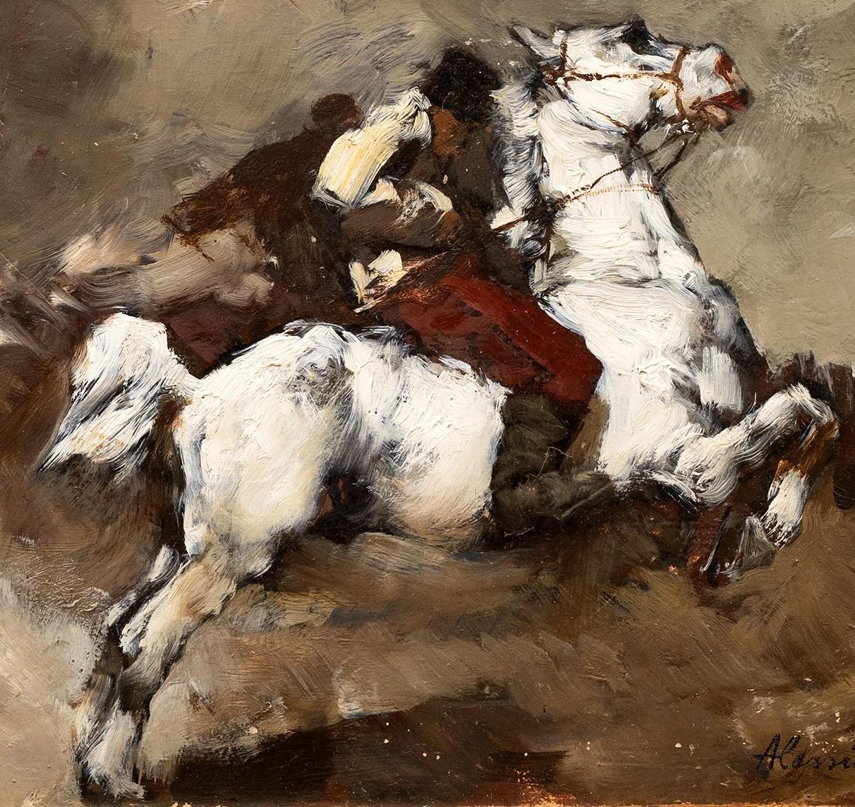 Galloping Horse and Rider Alessio Issupoff (1889 Russia-1857 Rome) For Sale 2