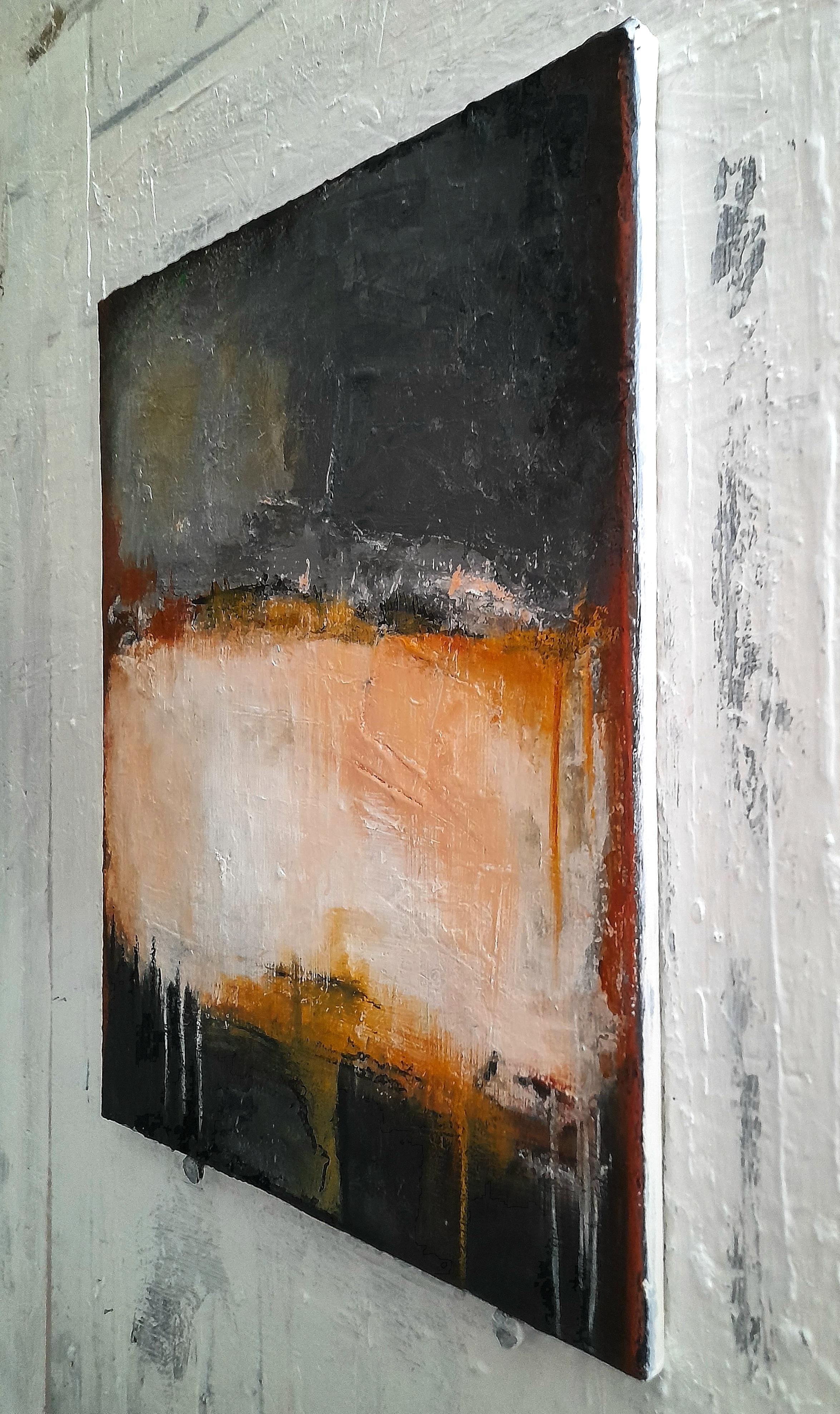 Grigio, nero e rosa - Pittura di campo a colori contemporanea - Painting di Alessio Mariotto
