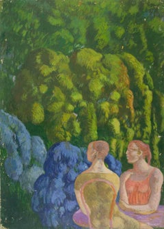 Conference for Two - Paint by Alessio Paternesi - 1988