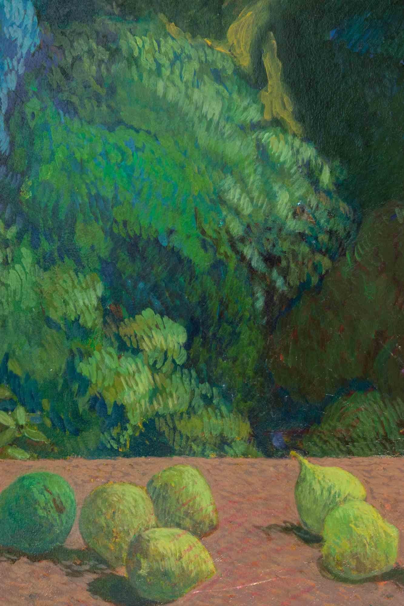 In der stillen Luft - Gemälde von Alessio Paternesi - 1980er Jahre im Angebot 1