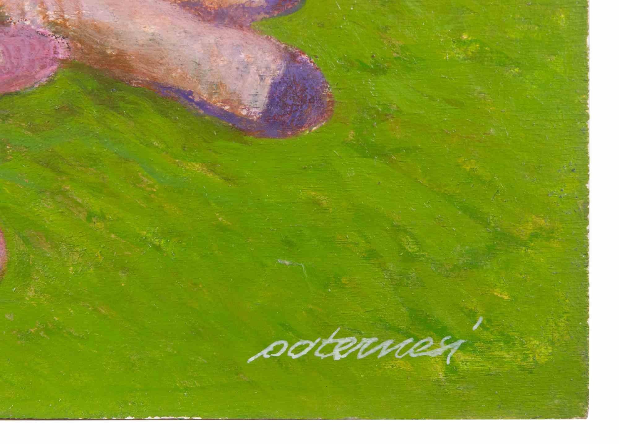 In den Himmel eindringen - Gemälde von Alessio Paternesi - 1980er Jahre im Angebot 2