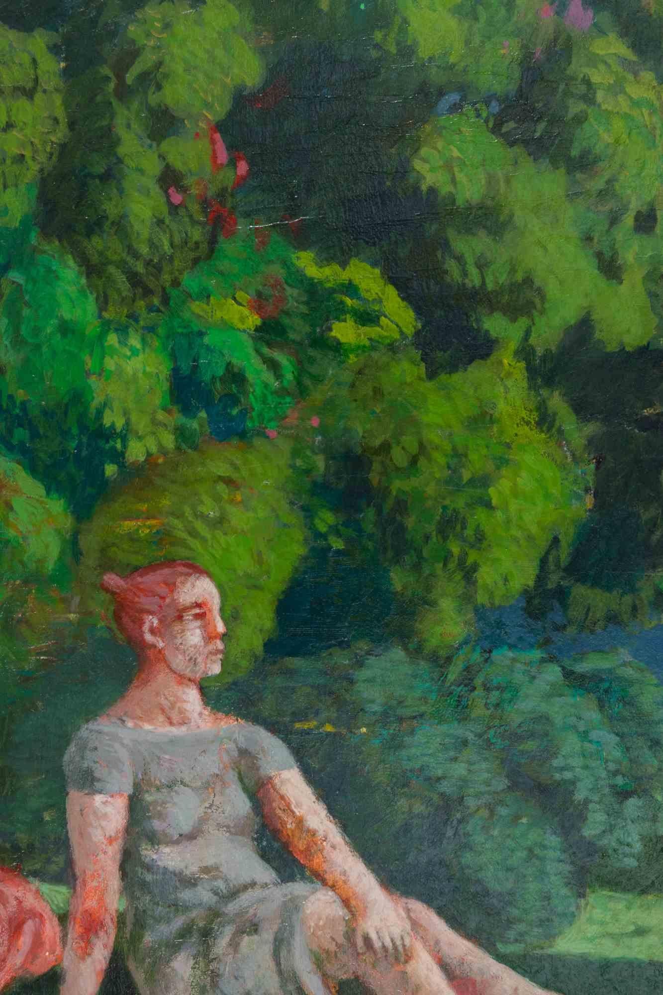 Szenario der Seele - Gemälde von Alessio Paternesi - 1990er Jahre im Angebot 1
