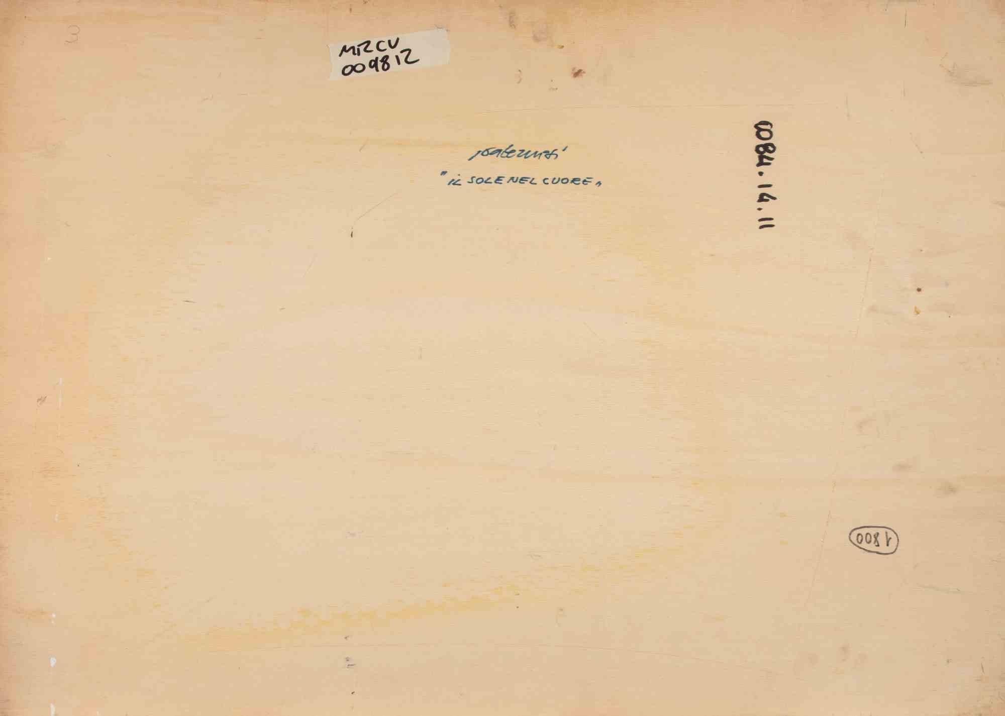 Die Sonne im Herzen - Gemälde von Alessio Paternesi - 1990er Jahre im Angebot 2