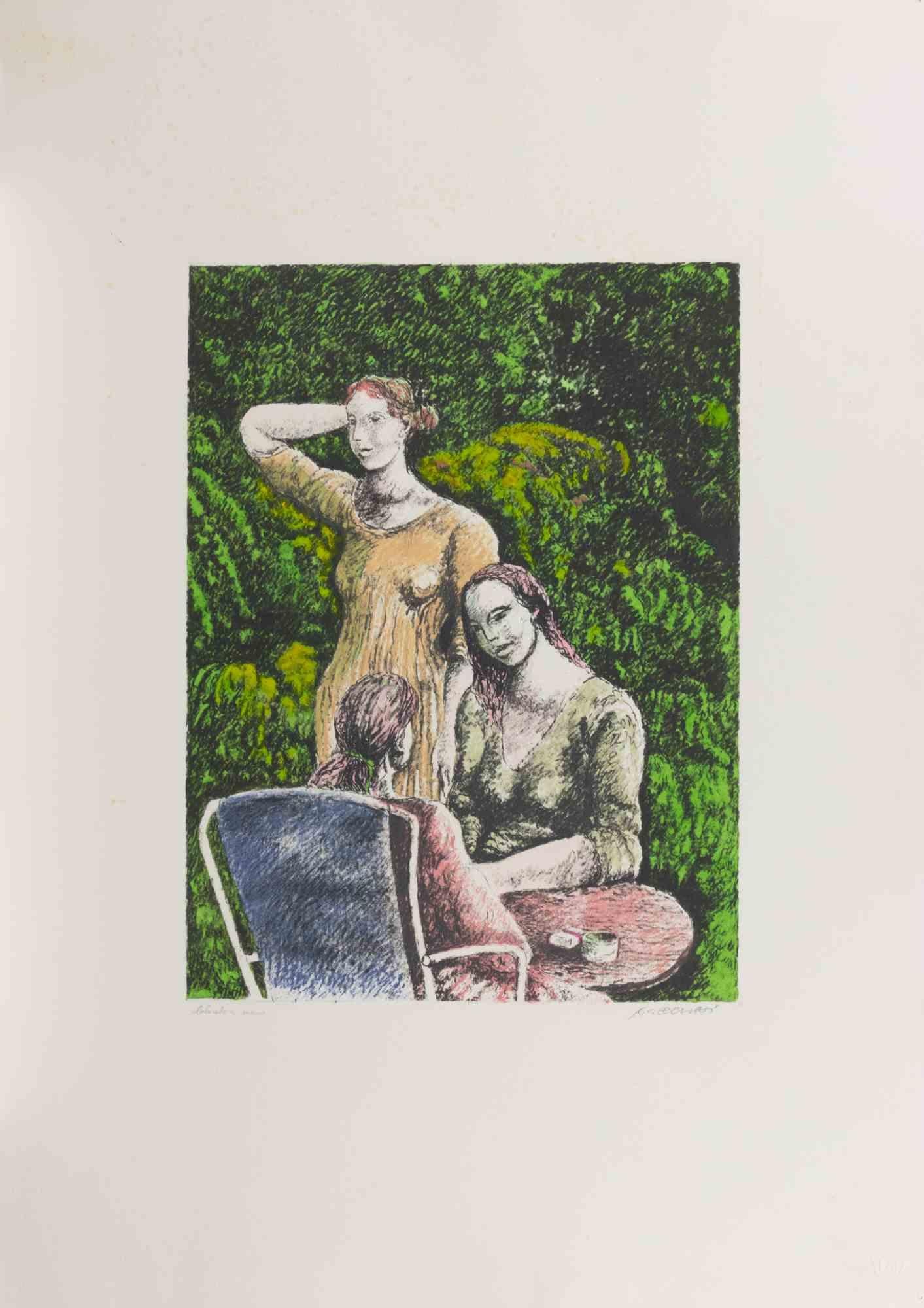 Sœurs - Lithographie d'Alessio Paternesi - 1990