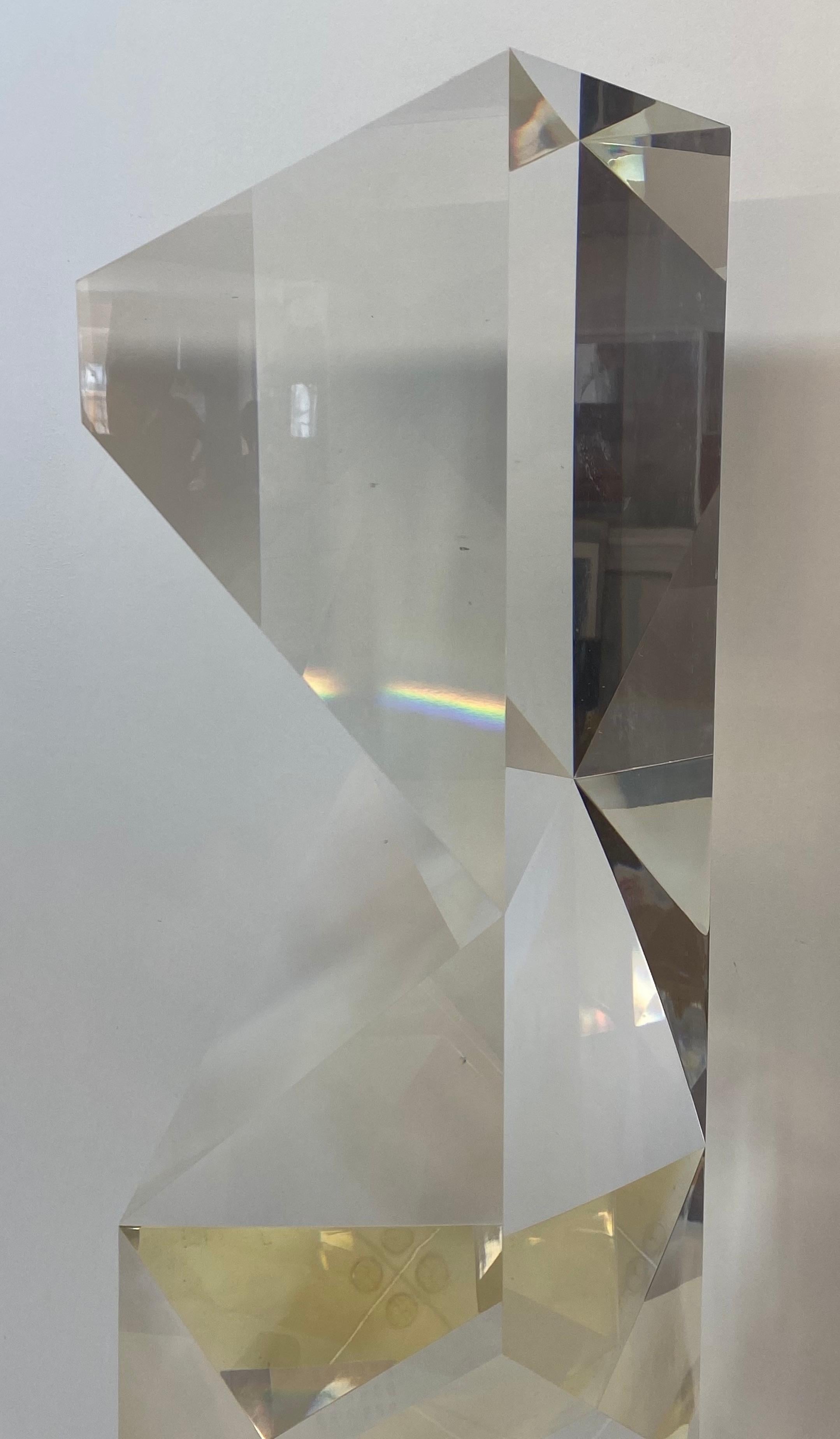 Alessio Tasca Scultura geometrica in lucite di grandi dimensioni C.1970 7