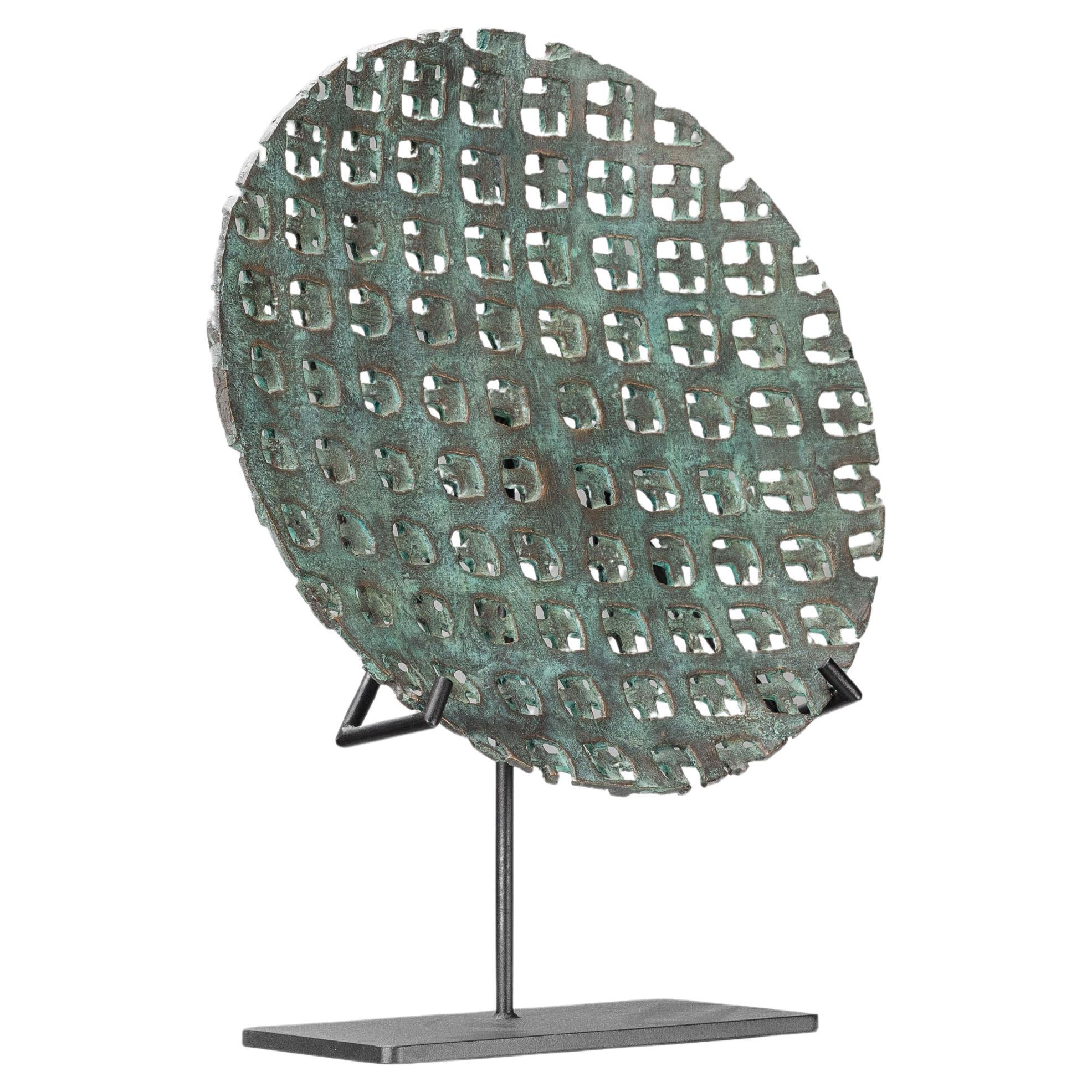 Plaque sculpturale en bronze Alessio Tasca Nove, Italy 1960s