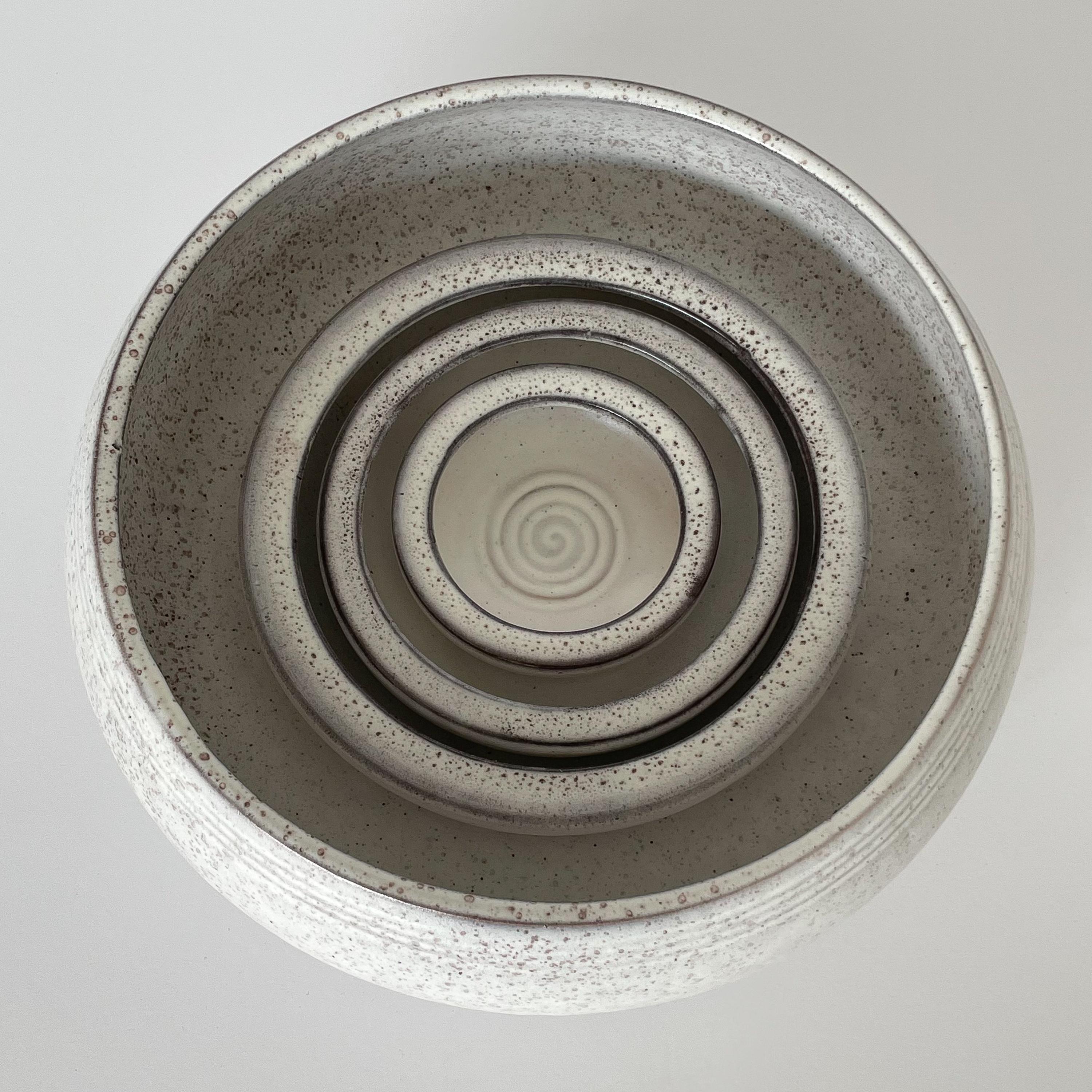 Mid-Century Modern Alessio Tasca Ceramic Nesting Centerpiece Bowls