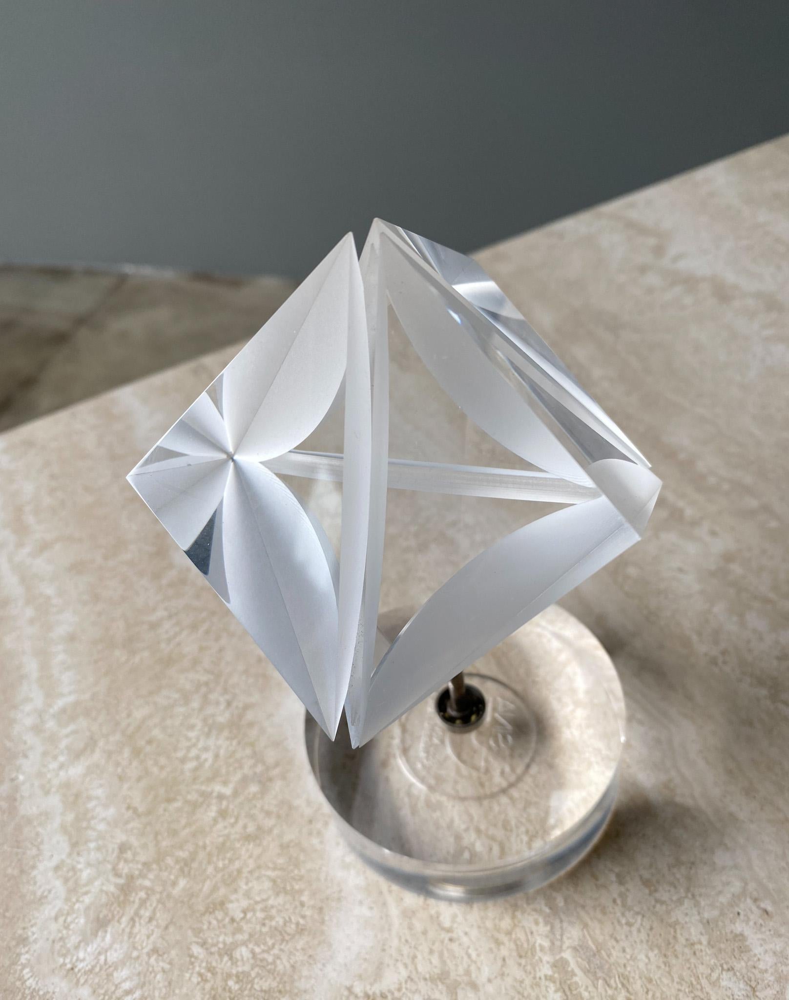 Alessio Tasca for Fusina Acrylic Prism Sculpture, 1970s  For Sale 5