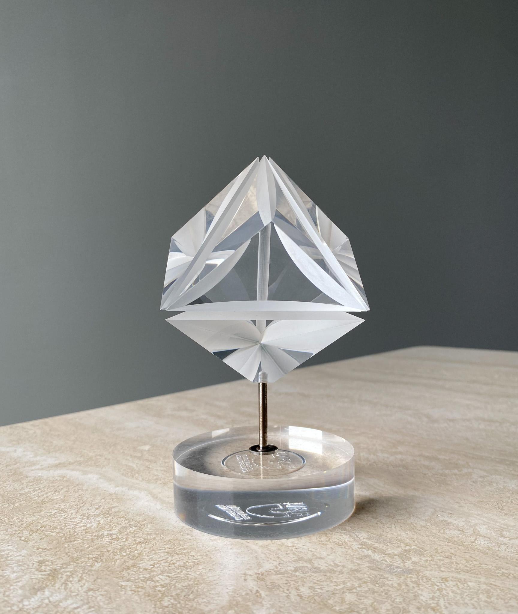 Alessio Tasca for Fusina Acrylic Prism Sculpture, 1970s.