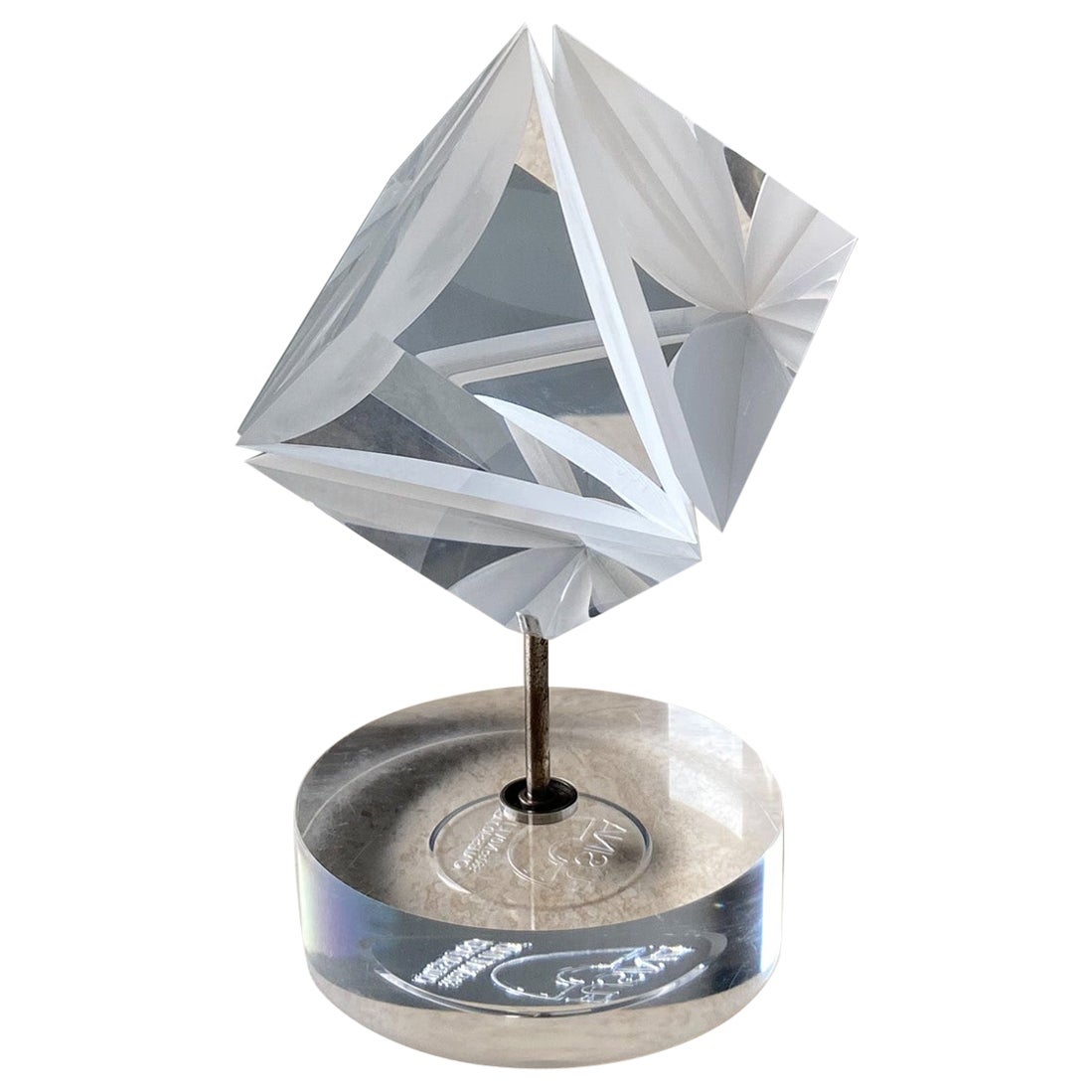 Alessio Tasca for Fusina Acrylic Prism Sculpture, 1970s For Sale