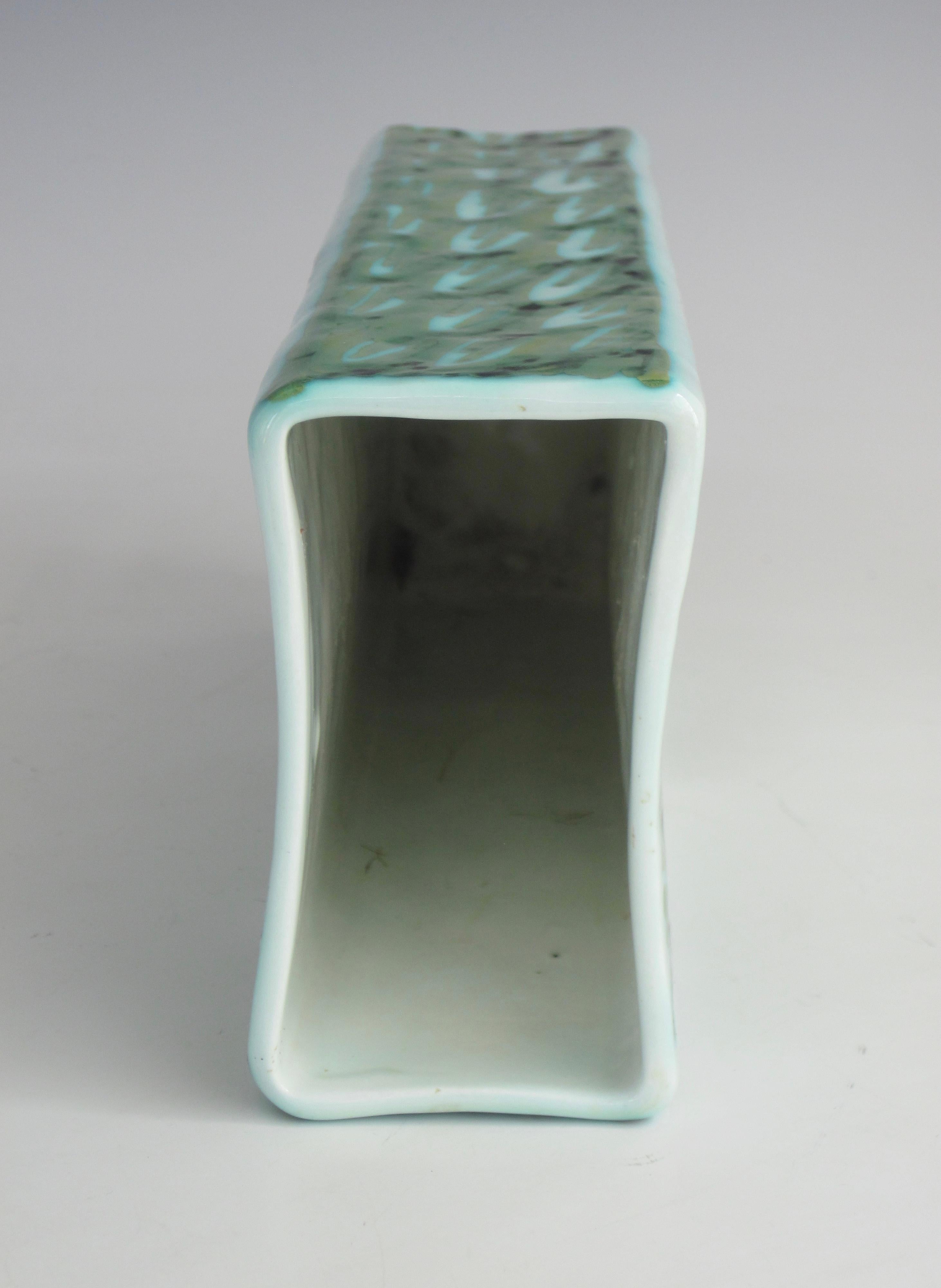 Alessio Tasca for Raymor Double Sided Rectangular Ceramic Vase For Sale 3