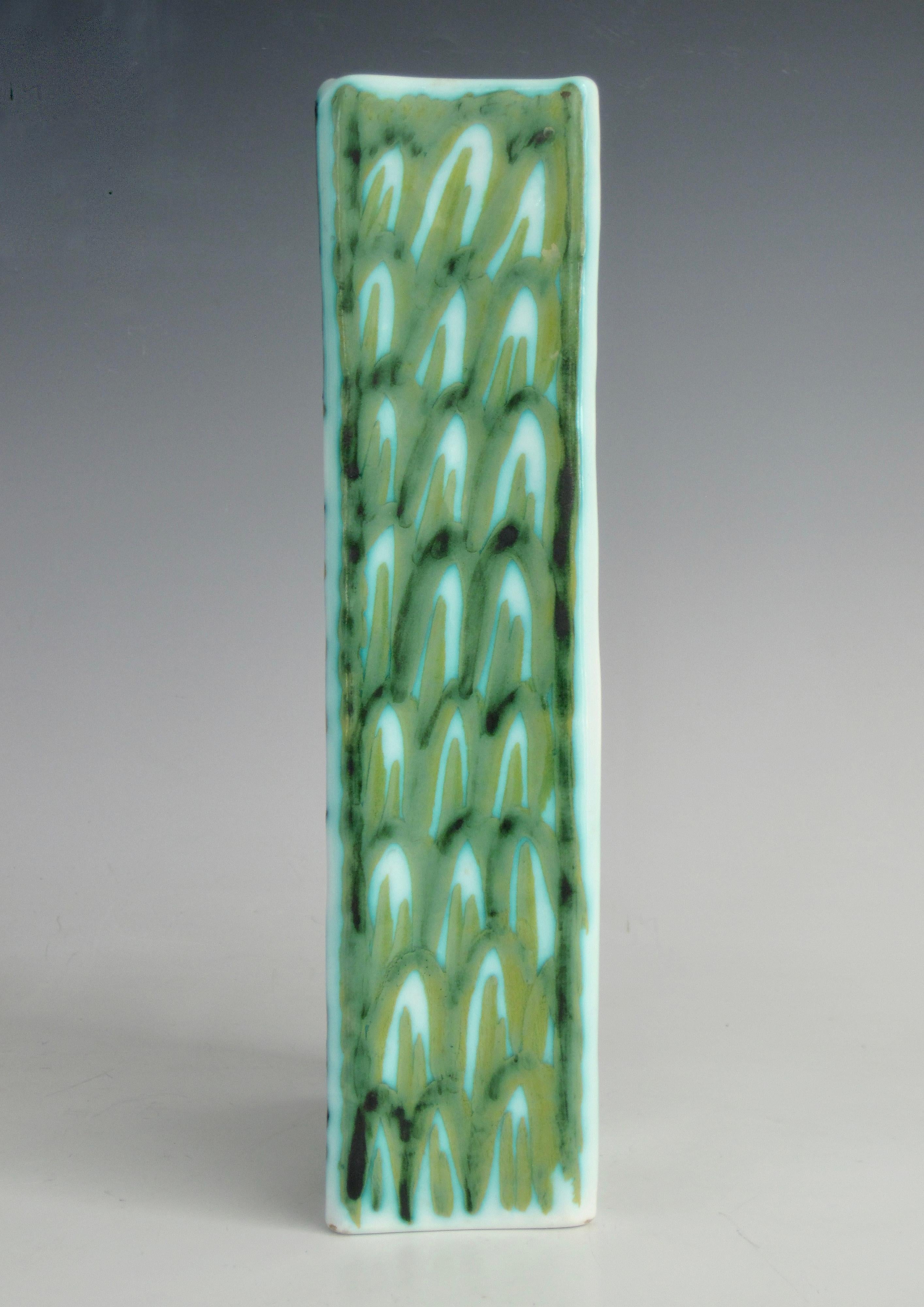 Italian Alessio Tasca for Raymor Double Sided Rectangular Ceramic Vase For Sale