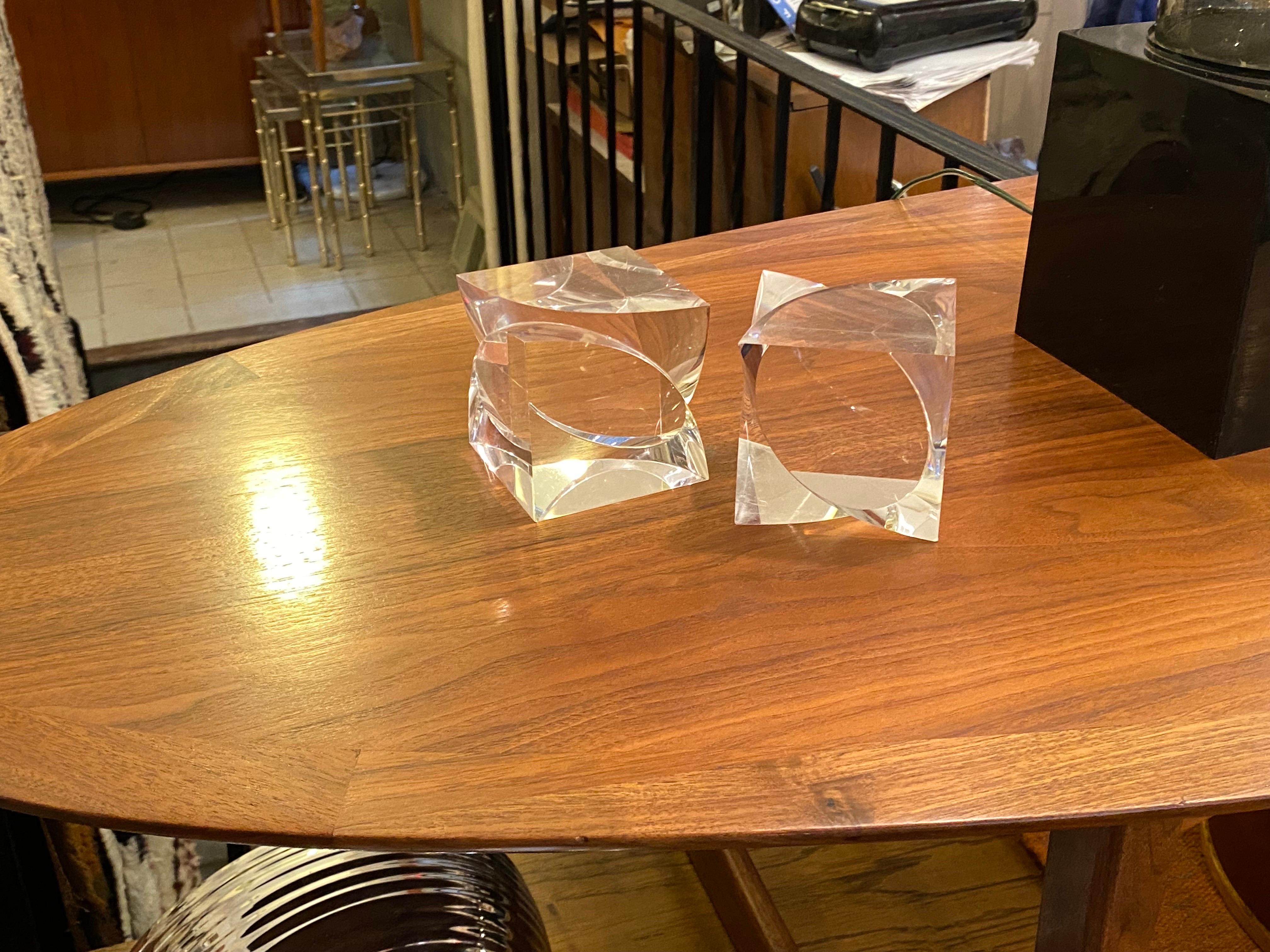 Mid-Century Modern Alessio Tasca “Fusina” Prism Cubes, Pair For Sale