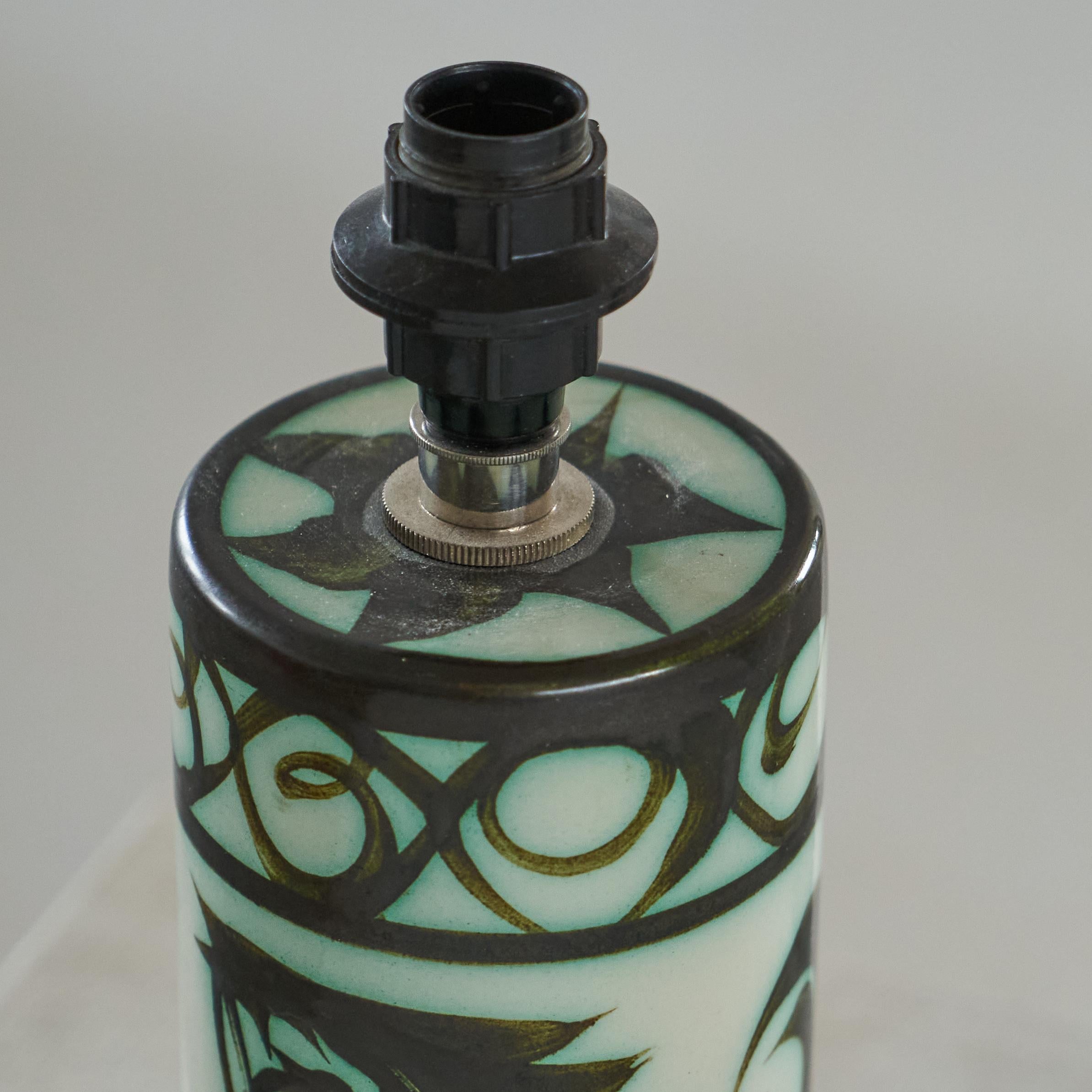Alessio Tasca Glazed Studio Pottery Table Lamp 1960s In Good Condition For Sale In Tilburg, NL