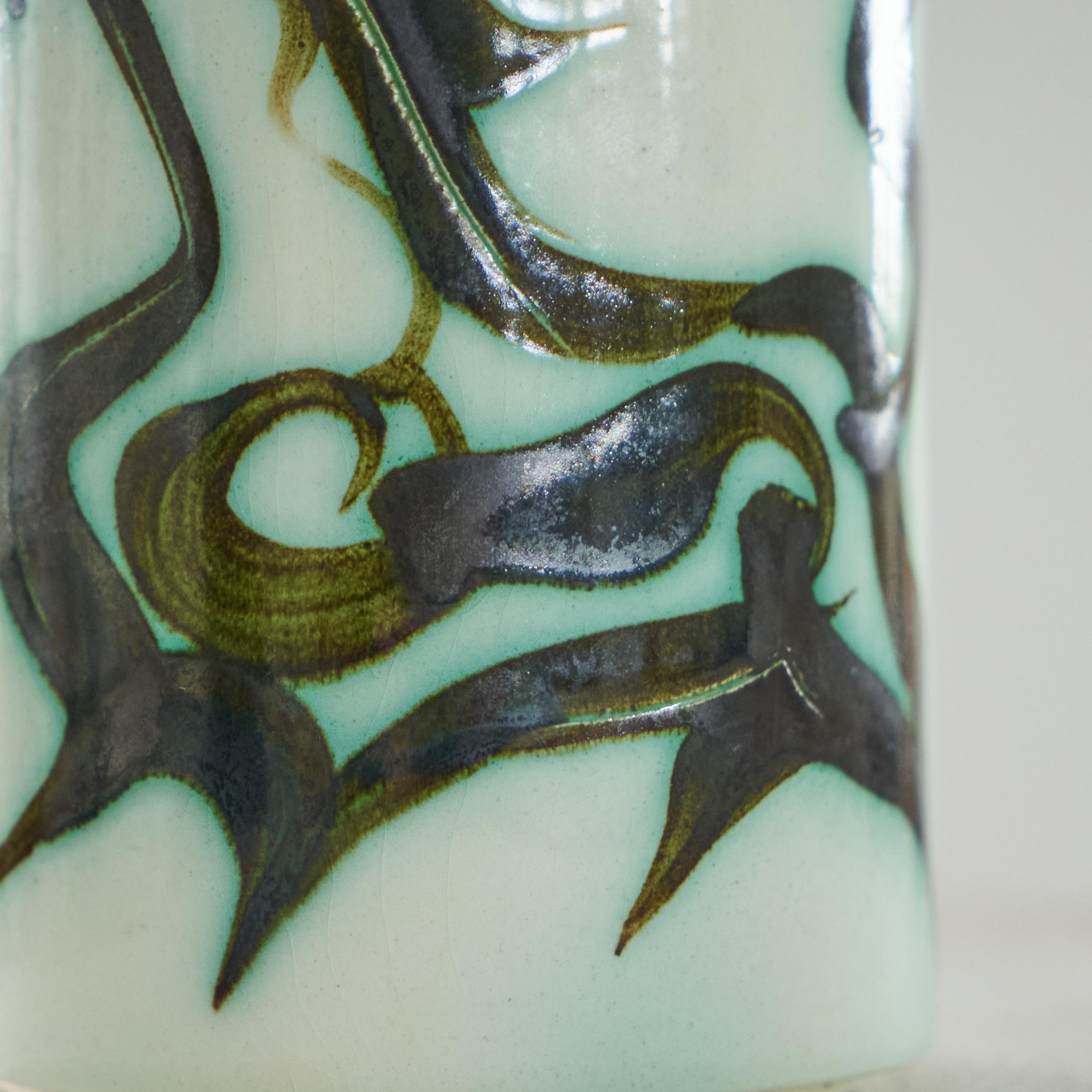 20th Century Alessio Tasca Glazed Studio Pottery Table Lamp 1960s For Sale