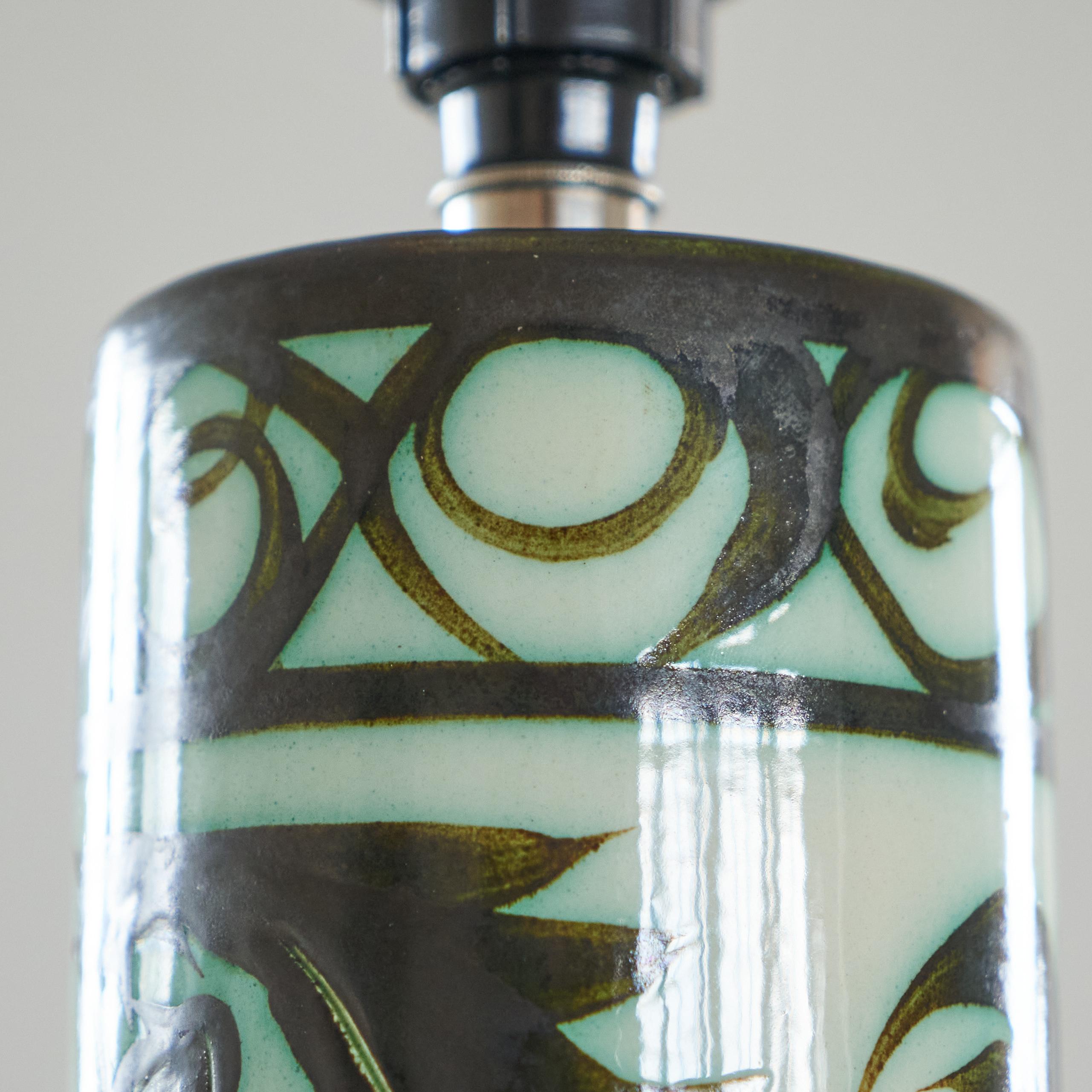 Alessio Tasca Glazed Studio Pottery Table Lamp 1960s For Sale 1