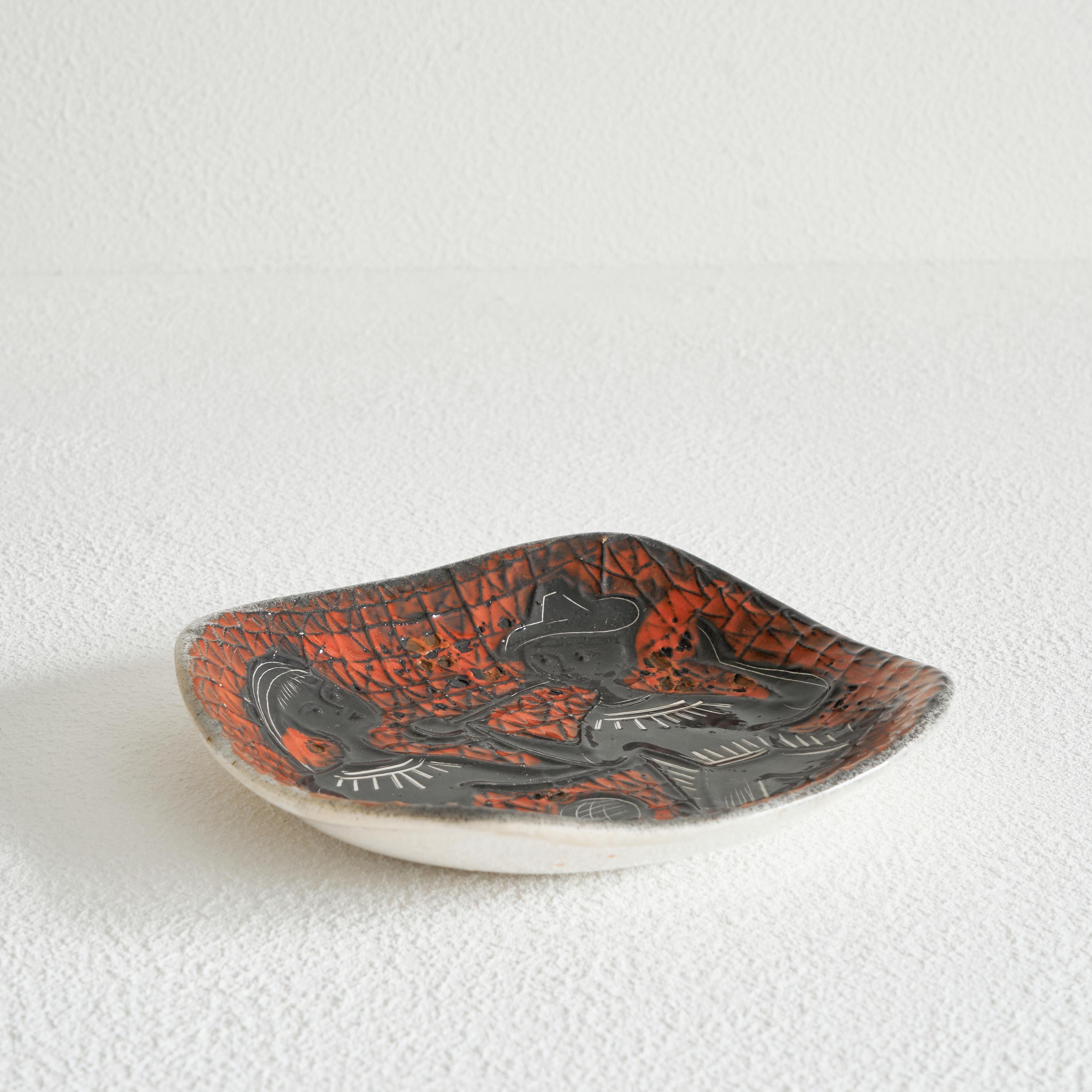 Italian Alessio Tasca 'Inverno' Decorative Plate, 1950s For Sale