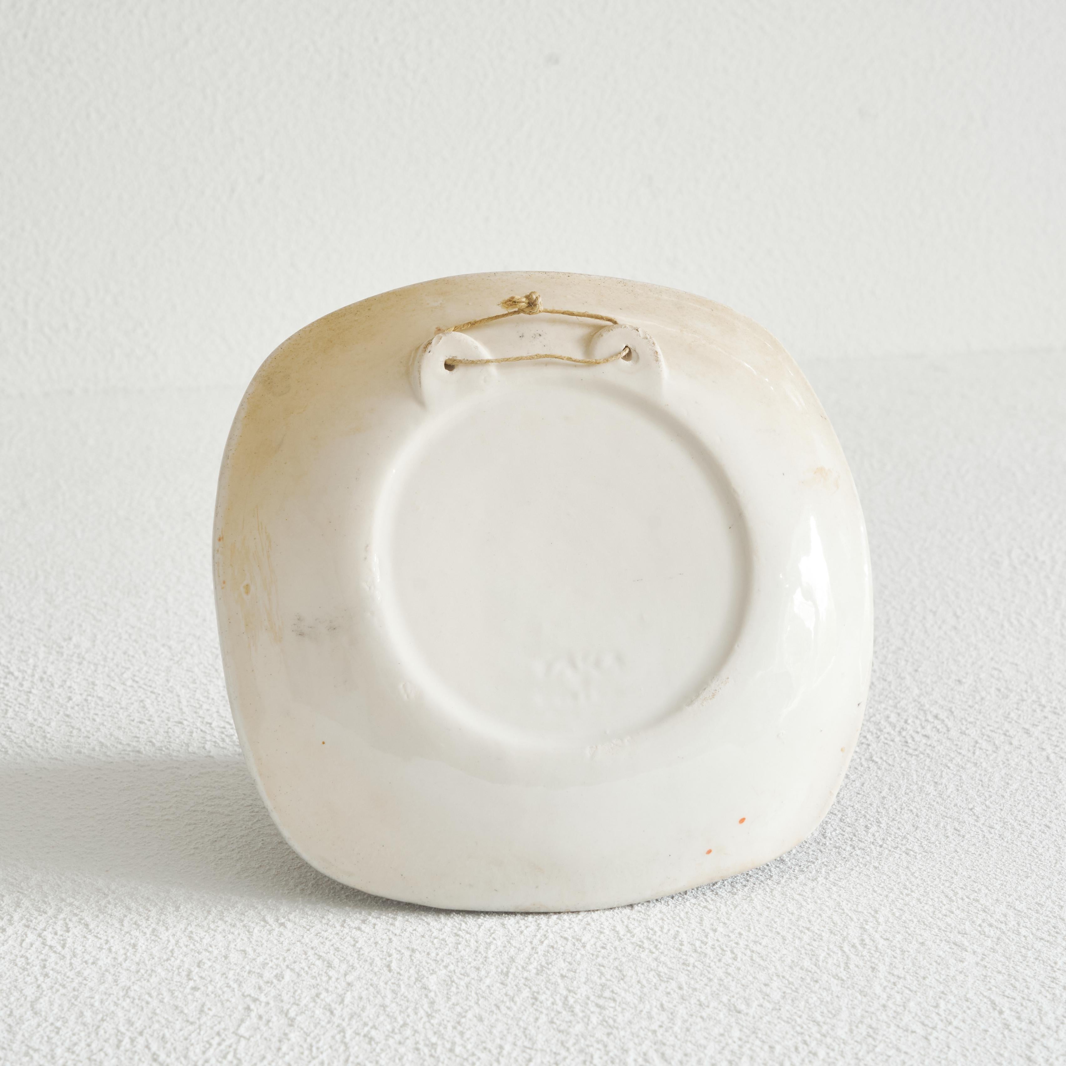 Alessio Tasca 'Inverno' Decorative Plate, 1950s In Good Condition For Sale In Meer, VAN
