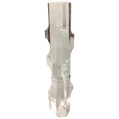 Alessio Tasca Italian Modern Abstract Lucite 'Fusina' Prism Sculpture