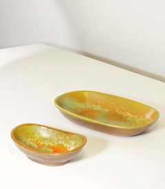 Alessio Tasca Italian Pottery Studio Abstract Ceramic Bowl Set of 2