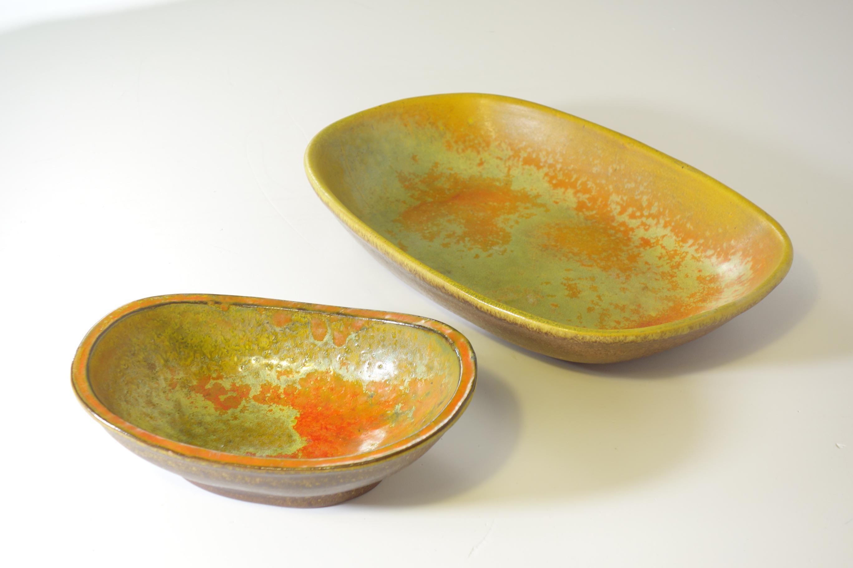 Alessio Tasca Italian Pottery Studio Abstrakte Keramikschale 2er-Set im Zustand „Hervorragend“ im Angebot in Brescia, IT