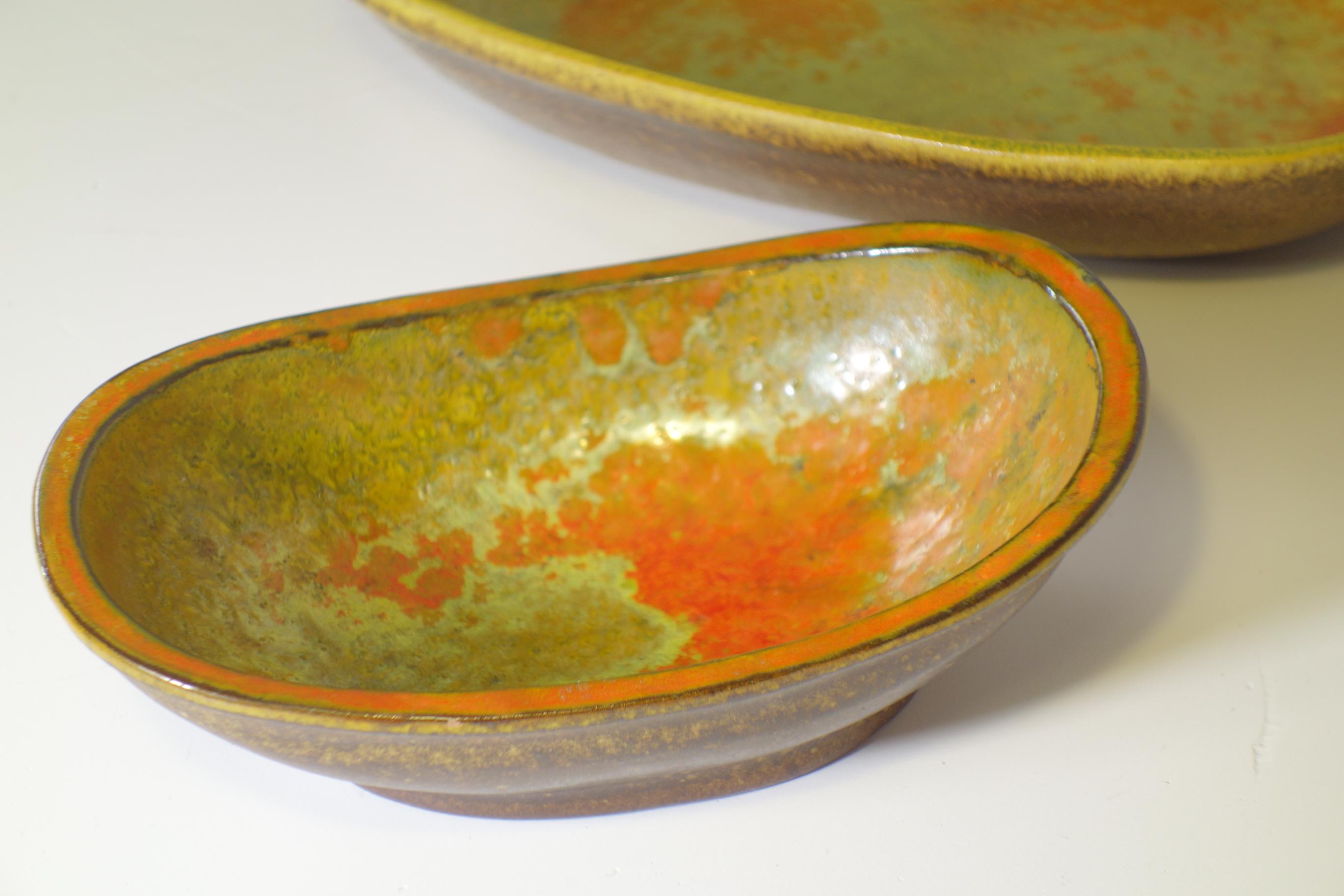 Alessio Tasca Italian Pottery Studio Abstrakte Keramikschale 2er-Set im Angebot 1