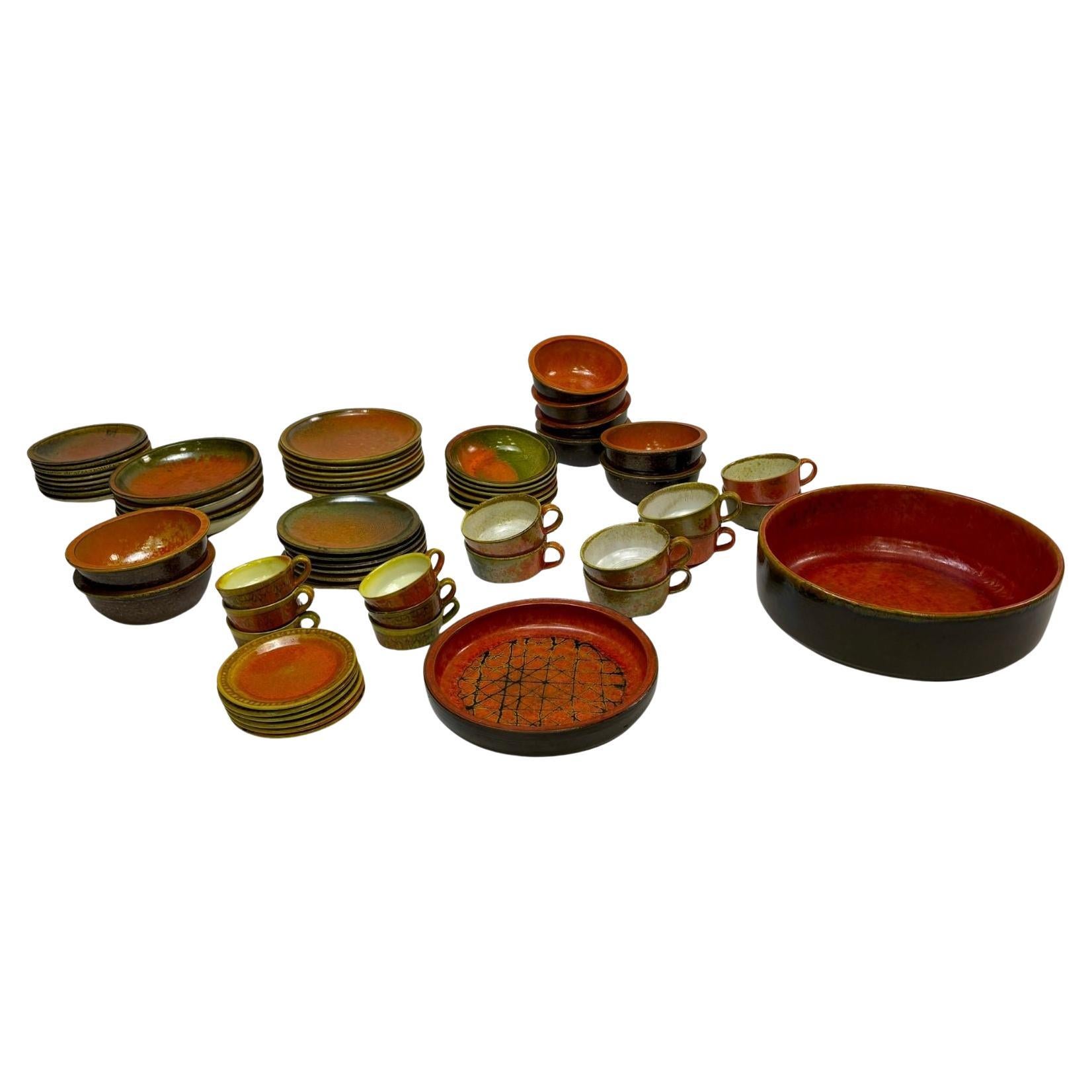 ALESSIO TASCA - Ensemble de 62 céramiques originales fabriquées en Italie