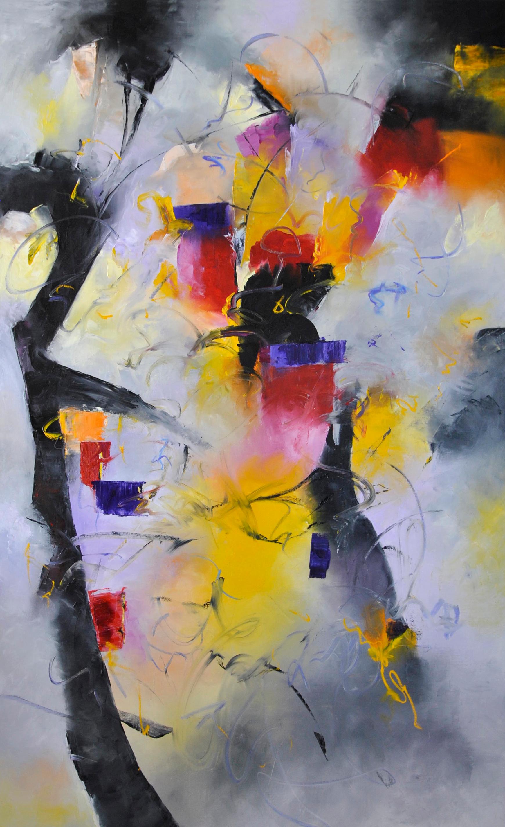 Aleta Pippin Abstract Painting - Experience in Action