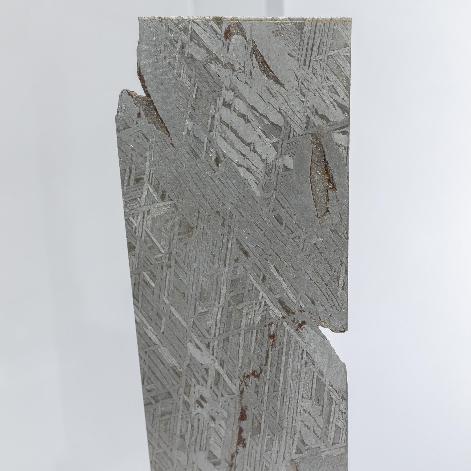 Contemporary Aletai Meteorite Fragment Mounted in a Custom Acrylic Display Box For Sale