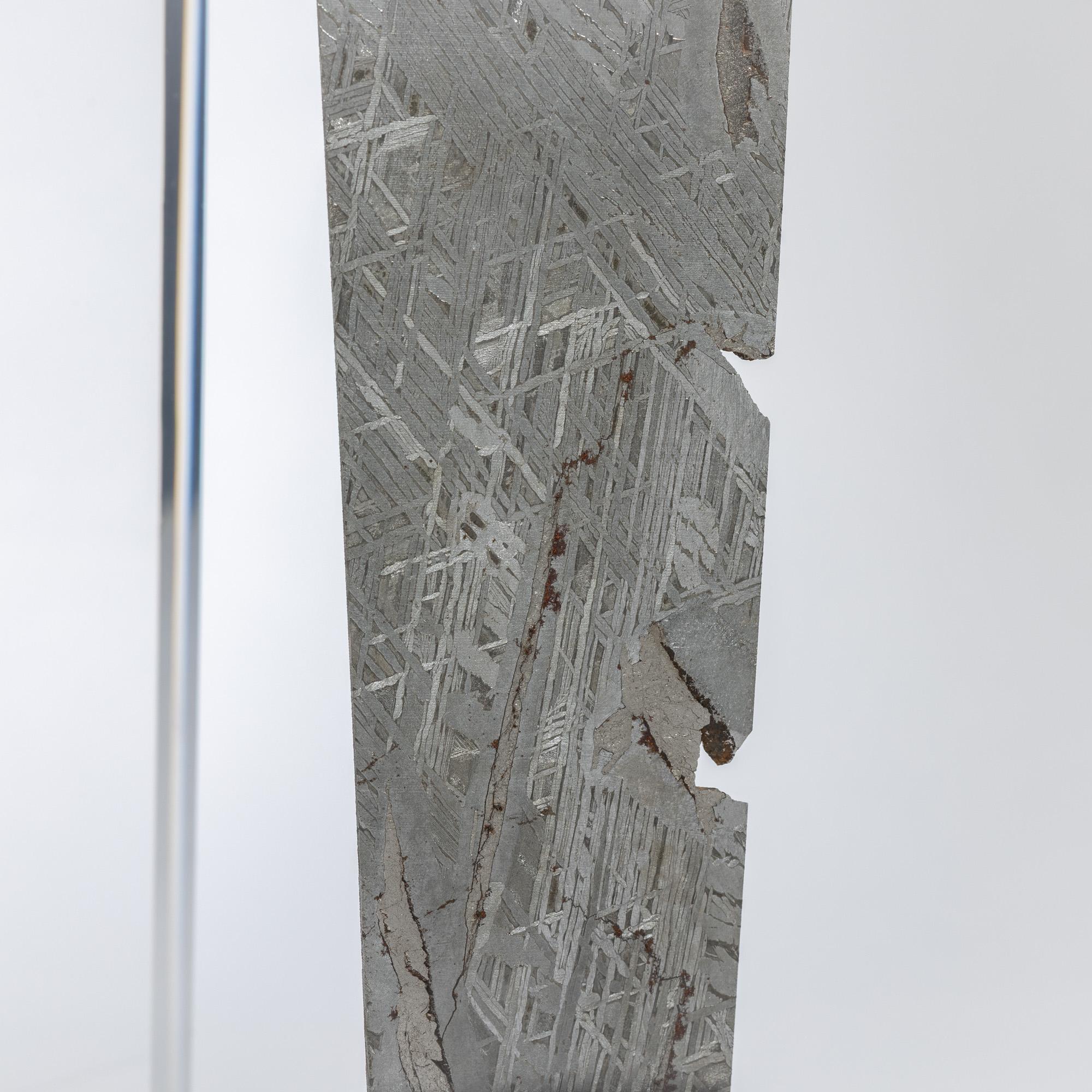 Aletai Meteorite Fragment Mounted in a Custom Acrylic Display Box For Sale 1