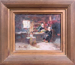 "The Conversation, France" Alethea Hill Platt, American Artist, Interior Scene