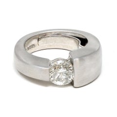 Aletto - Bague solitaire avec diamant de 2 carats de taille moderne en platine