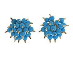 Aletto Bros. Turquoise Charm Gold Earrings